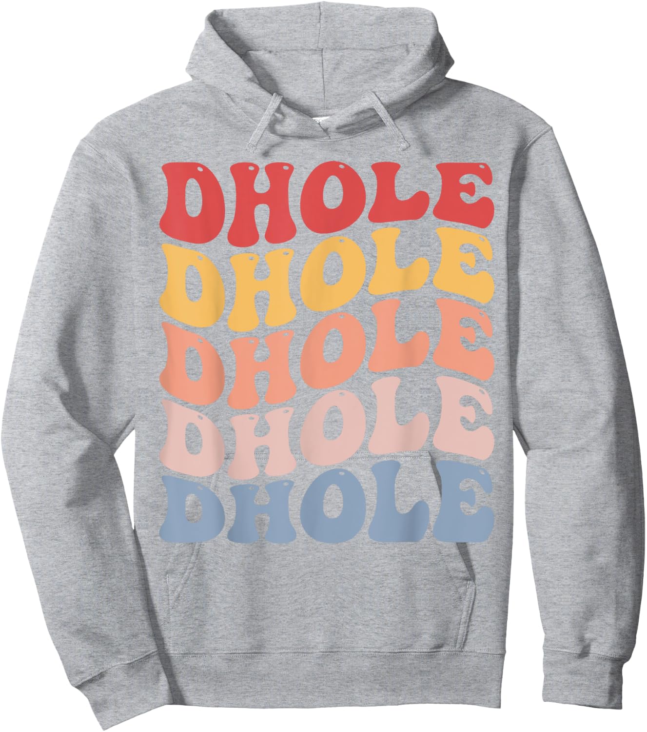 Dhole Groovy Retro Hoodie - Hoodie | Ash