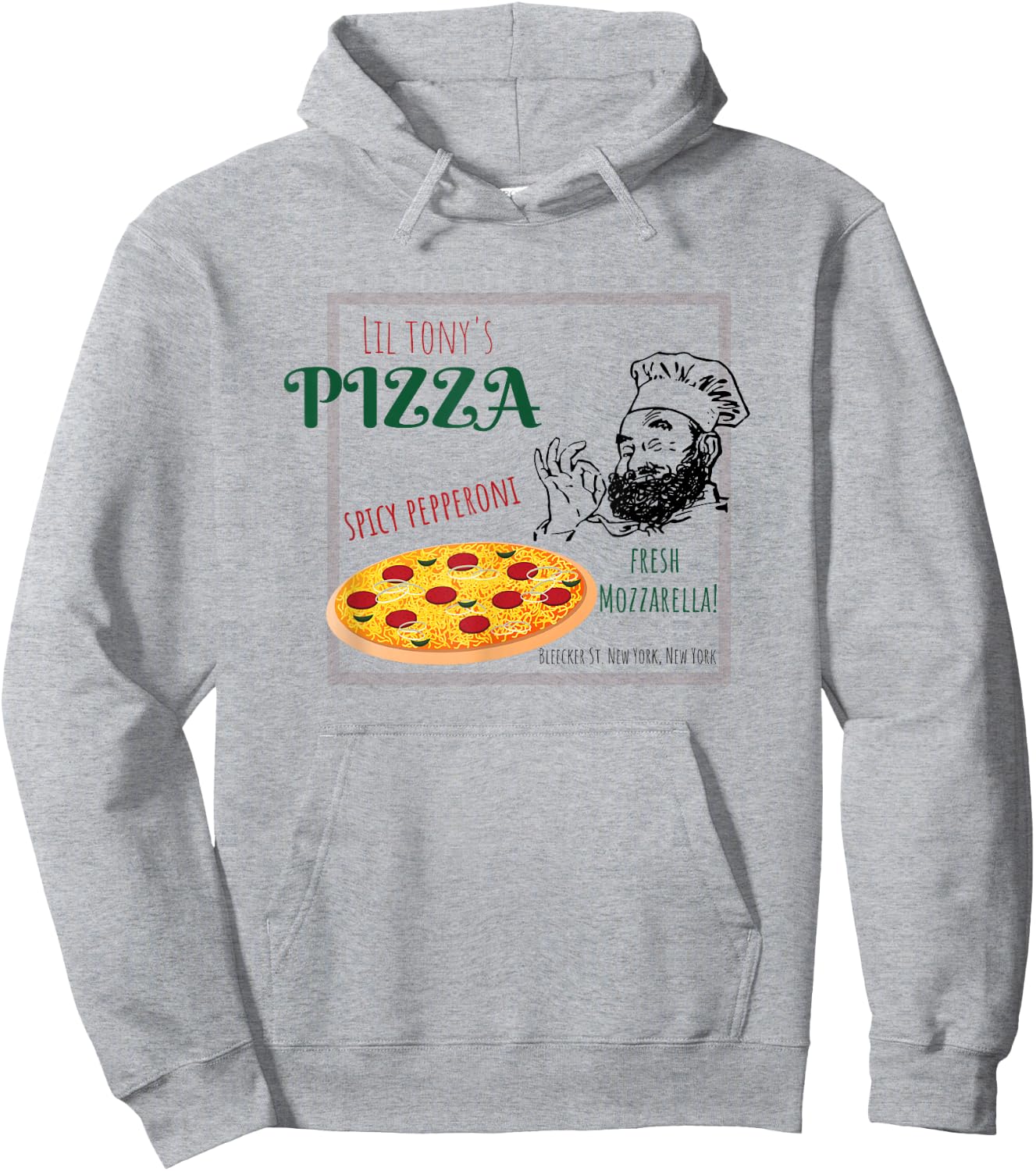 Retro Pizza Parlor Funny Hoodie - Hoodie | Ash