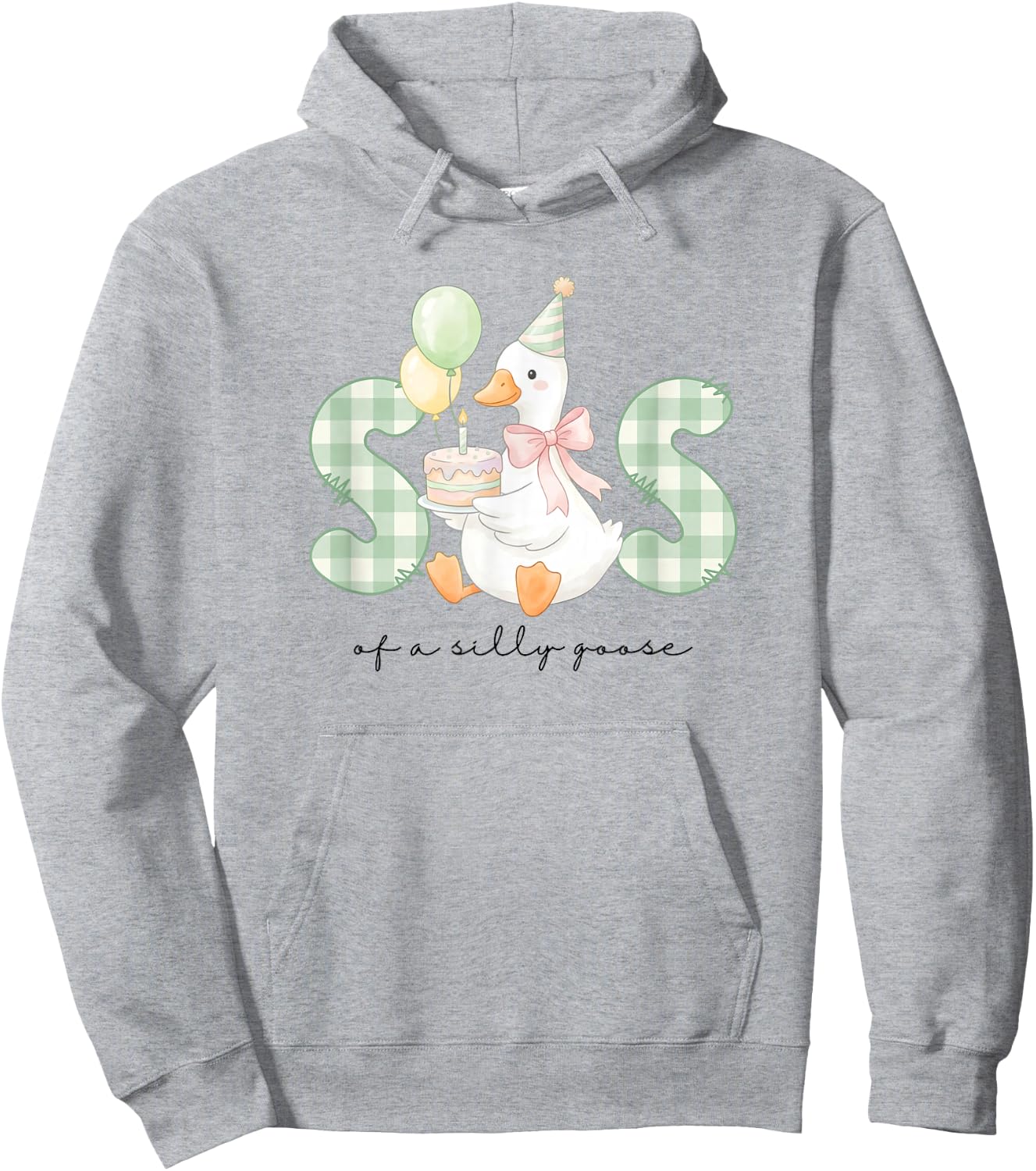 Sister of the Silly Goose Birthday Matching Family Outfit Hoodie - Hoodie | Ash