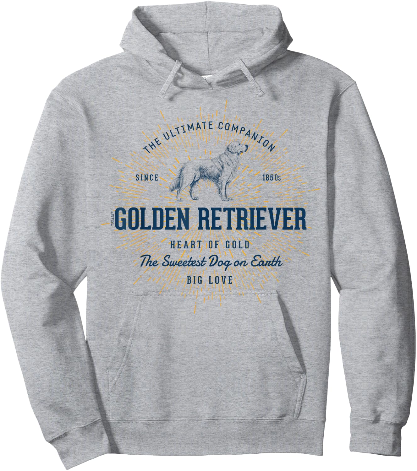 Retro Styled Golden Retriever Vintage Hoodie - Hoodie | Ash