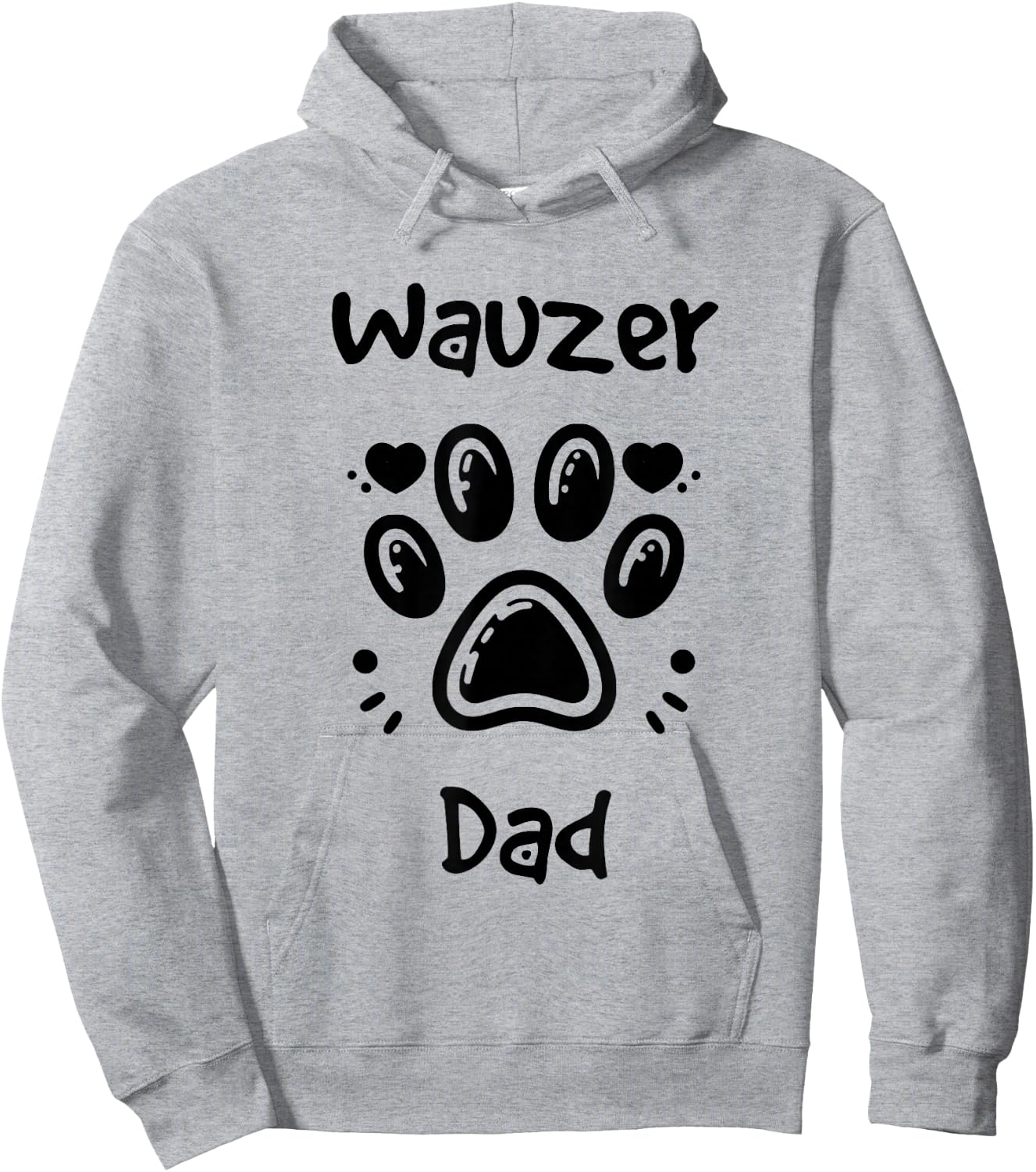 Wauzer Dad Miniature Schnauzer Westie Mix Dog Owner Hoodie - Hoodie | Ash