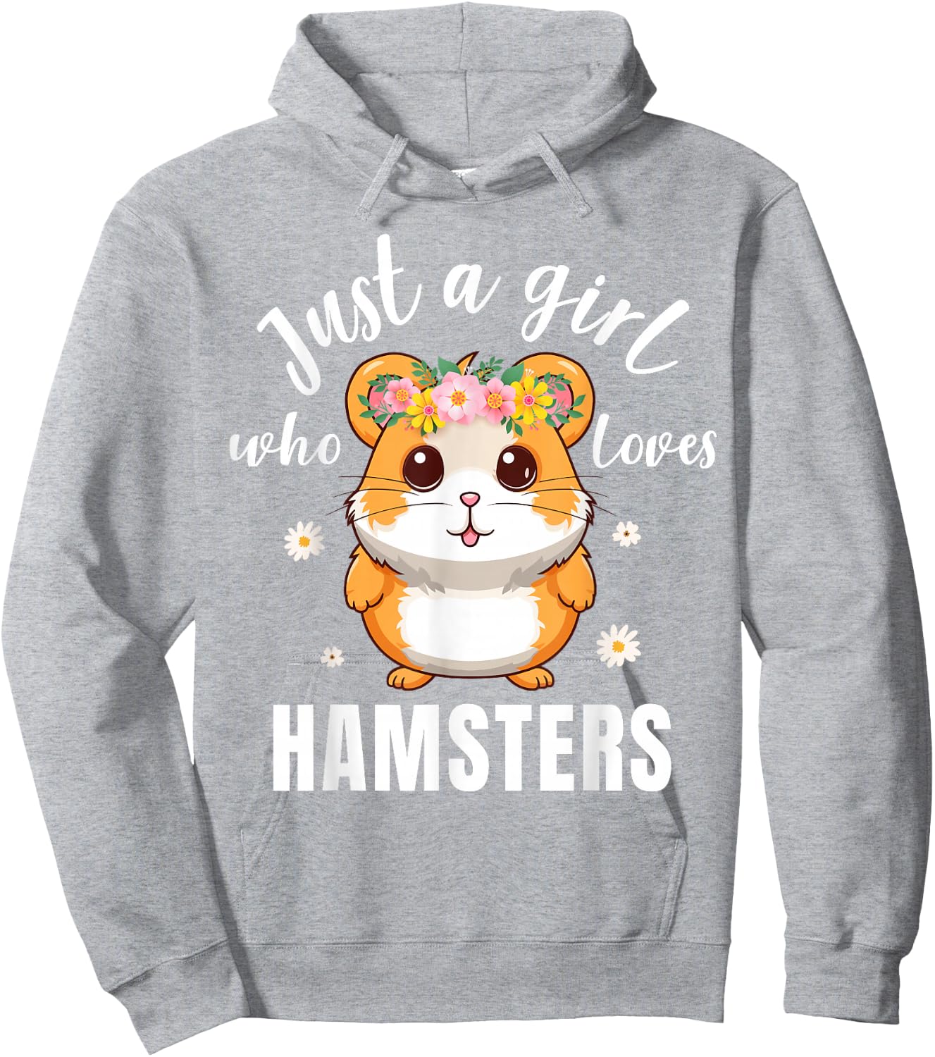 Hamster Shirt Kids Girls Just a Girl Who Loves Hamsters Hoodie - Hoodie | Ash