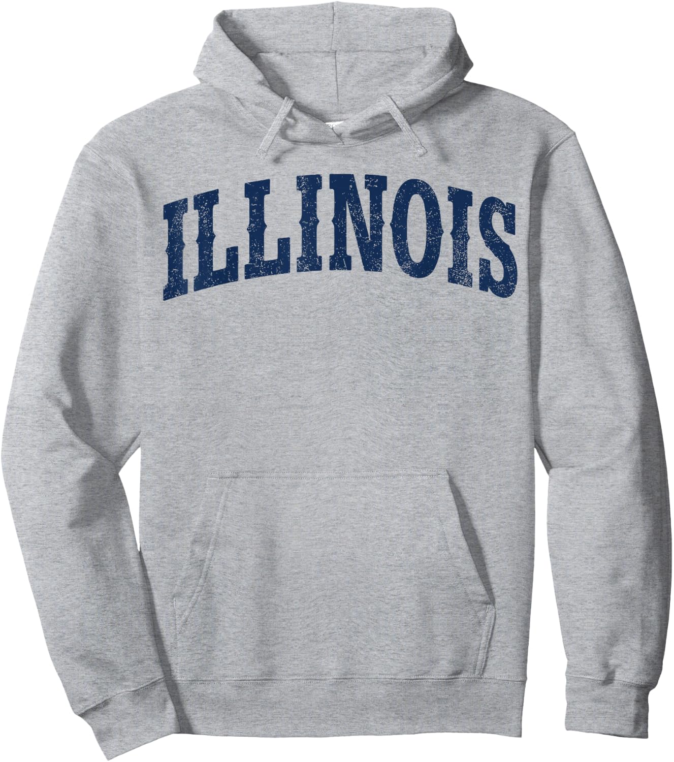 Retro Illinois Vintage Illinois Orange Blue Throwback IL Hoodie - Hoodie | Ash
