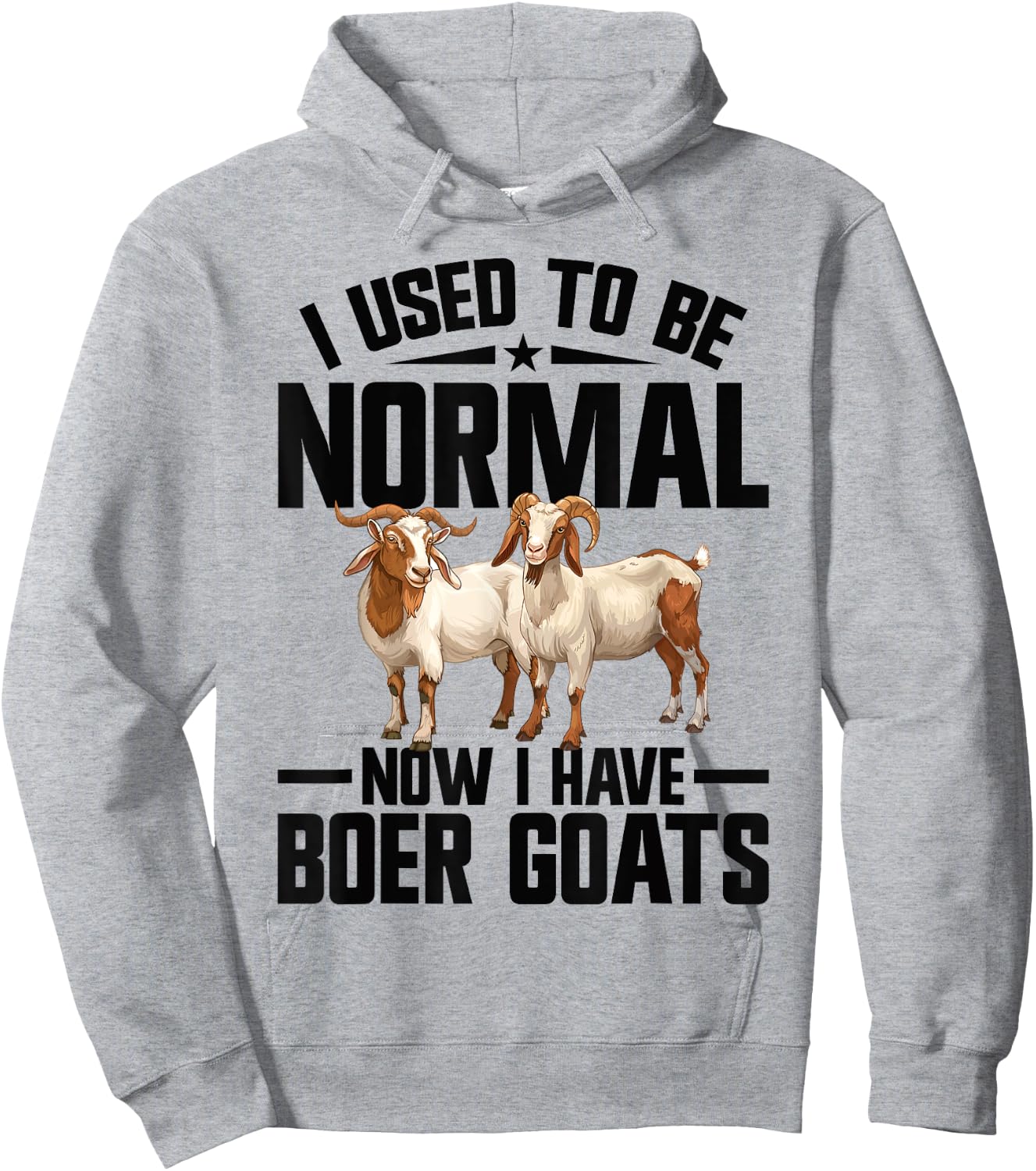 Boer Goat Stuffed Animal Goat Owner Costume Plush Boer Goat Hoodie - Hoodie | Ash