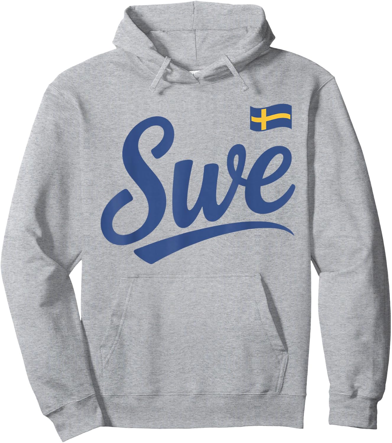 Sweden Vintage Script Fan Hoodie - Hoodie | Ash