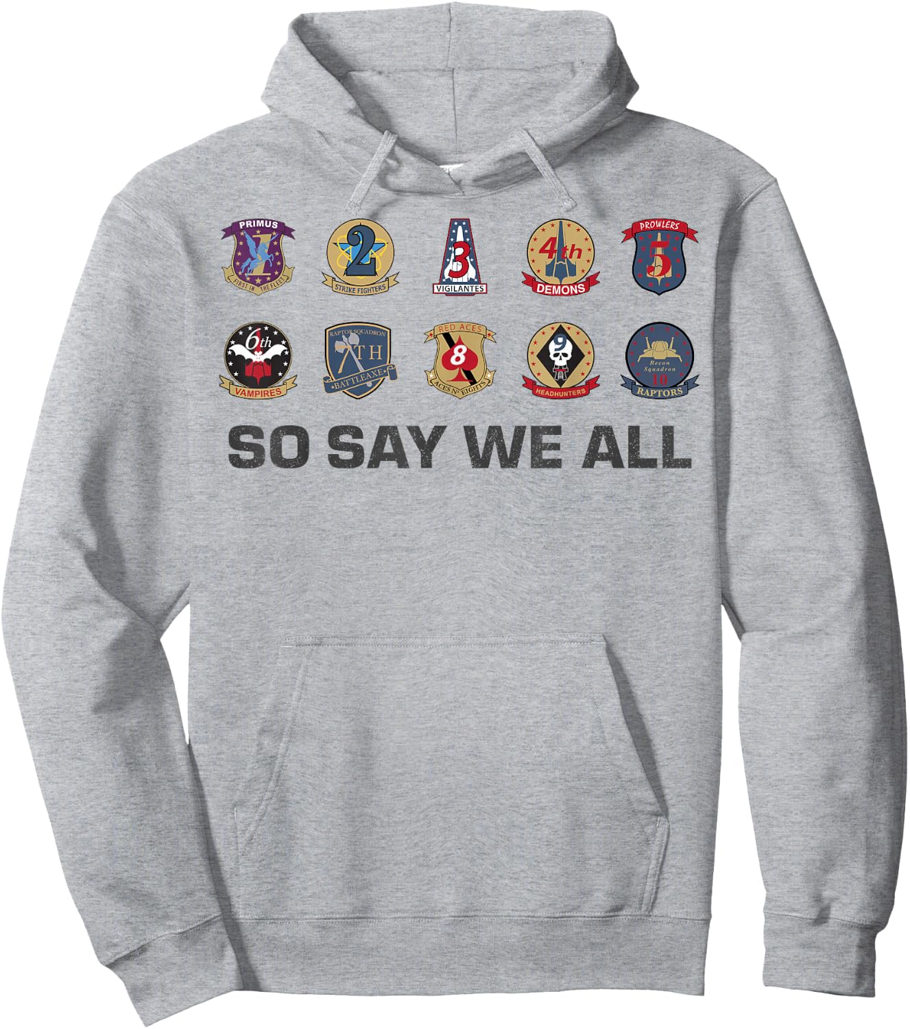 Battlestar Galactica So Say We All Badges, white, S Hoodie - Hoodie | Ash
