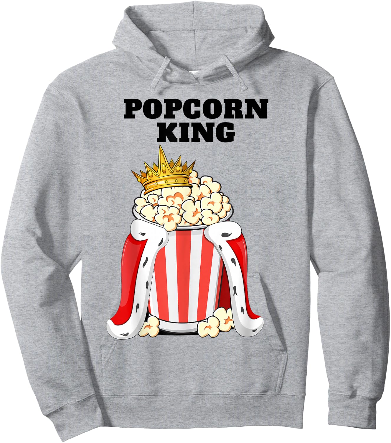 Popcorn King | Popcorn Lover Shirt | Cute Popcorn Hoodie - Hoodie | Ash