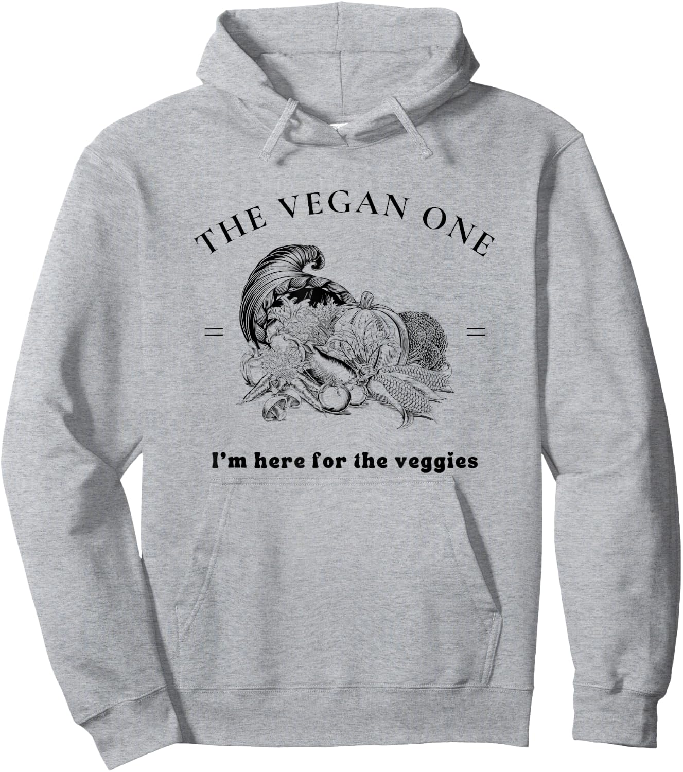 KCreations Vegan Thanksgiving Quote , -Adults & Kids, White, Small, Short Sleeve, Classic Fit, Cotton 60% Polyester 40% Hoodie - Hoodie | Ash