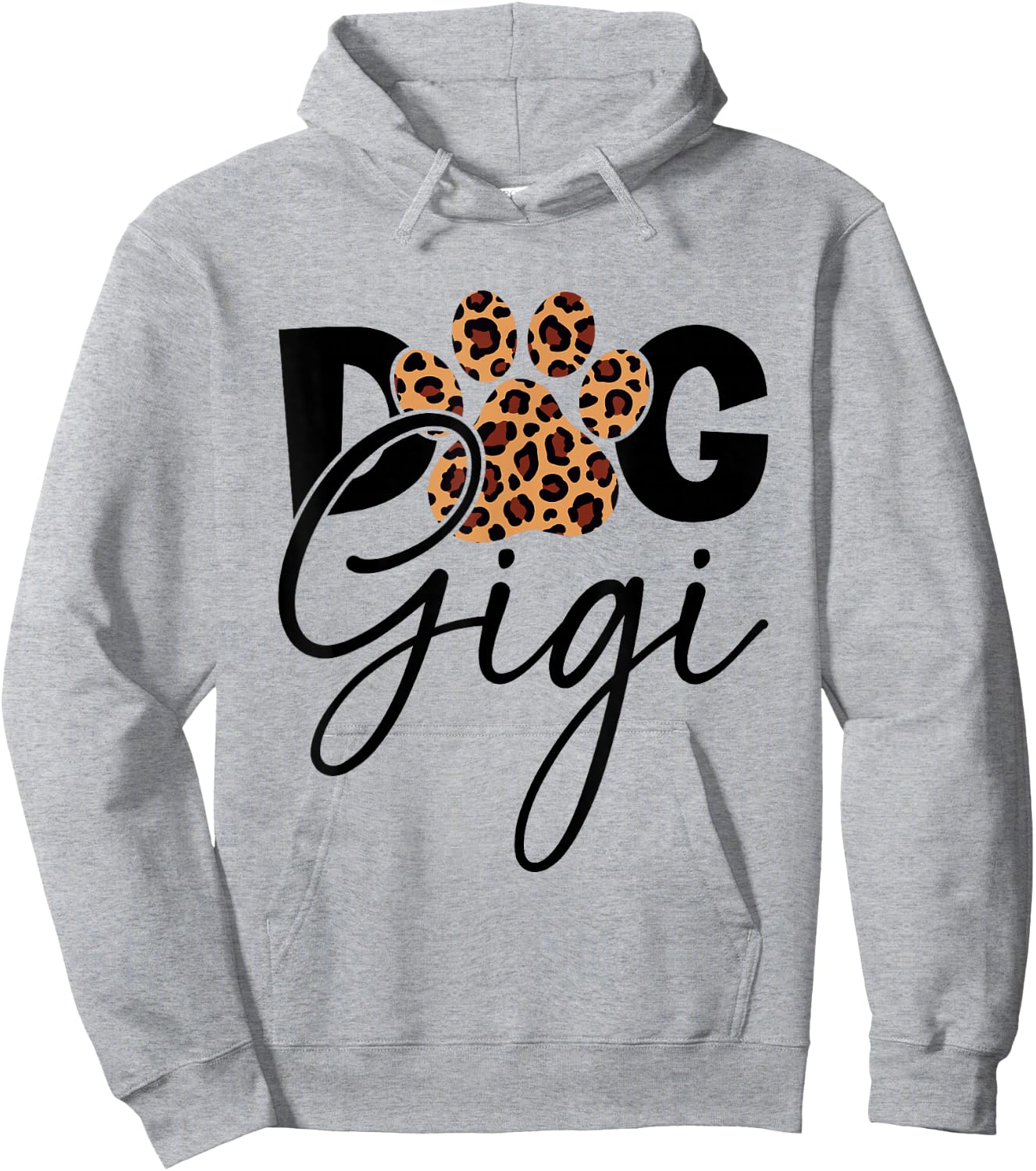 Dog Gigi Leopard Skin Graphic Fur Gigi Funny Dog Lover Hoodie - Hoodie | Ash