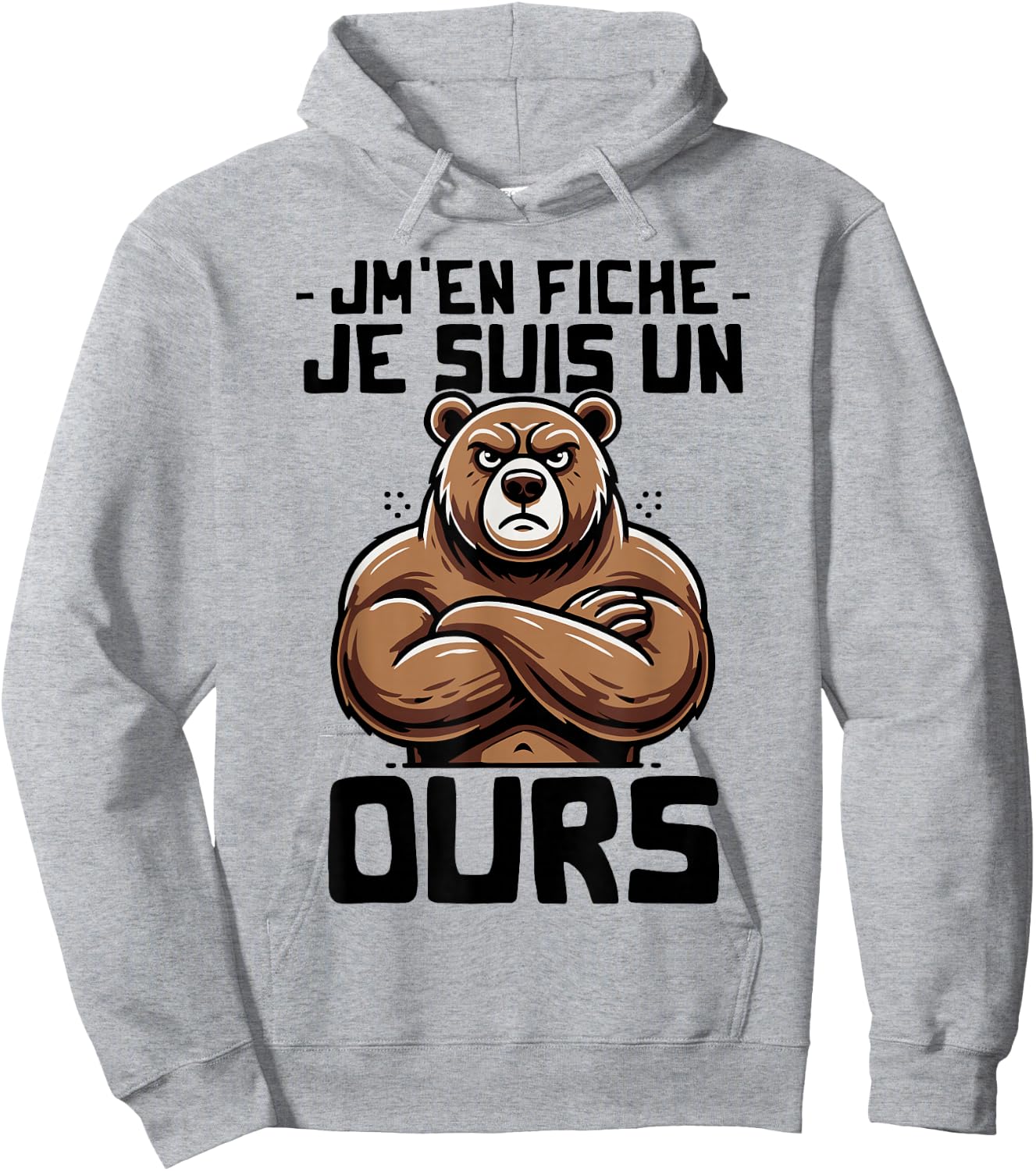 Bear Woman Girl Boy Funny Funny Je suis un Ours , white, S Hoodie - Hoodie | Ash