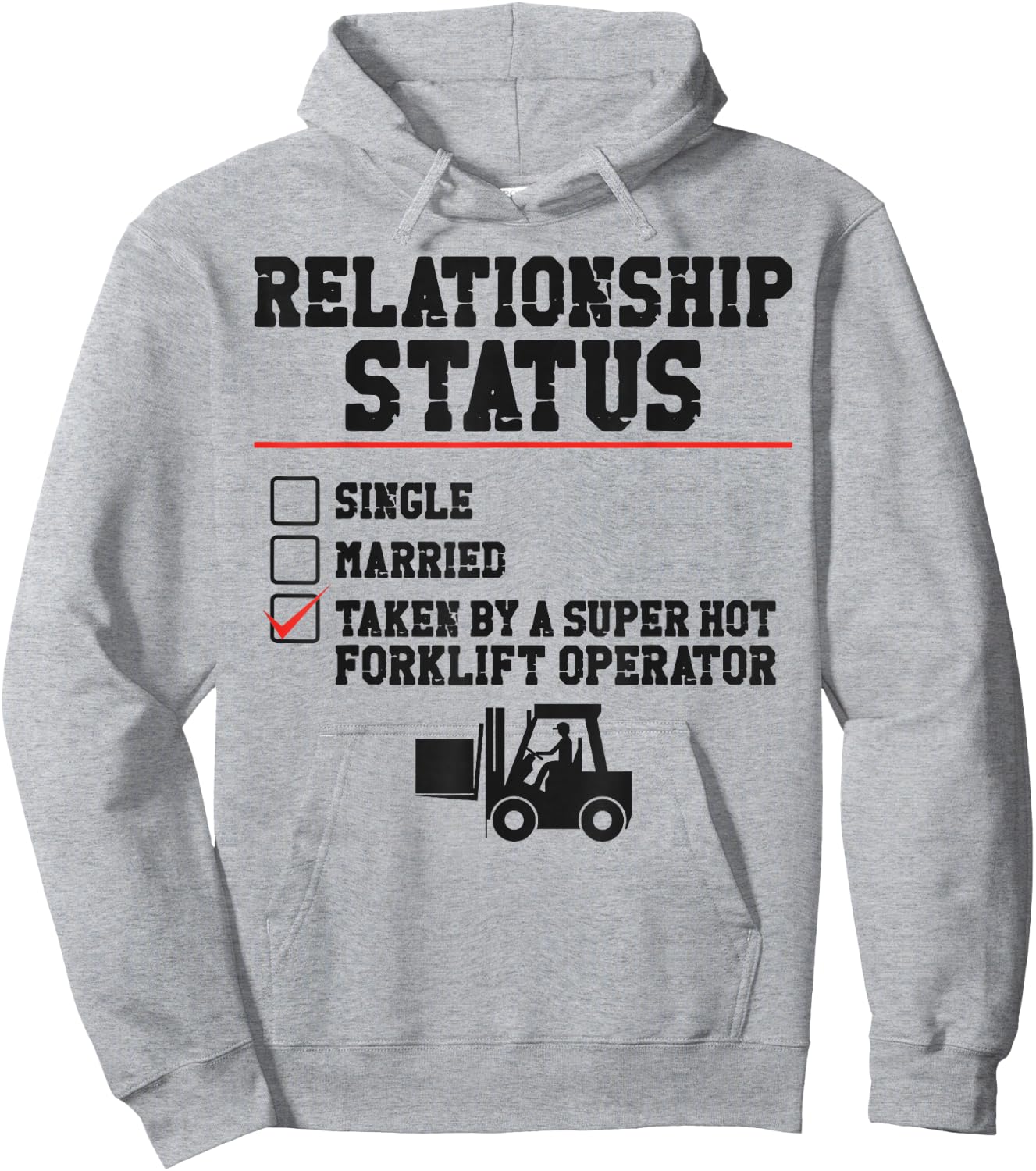 Certified Forklift Truck Operator Girlfriend Vintage Hoodie - Hoodie | Ash