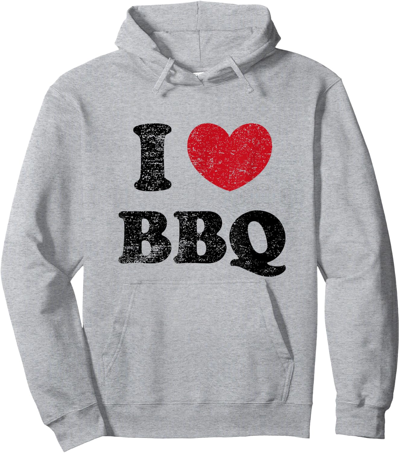 Vintage I Love BBQ Hoodie - Hoodie | Ash