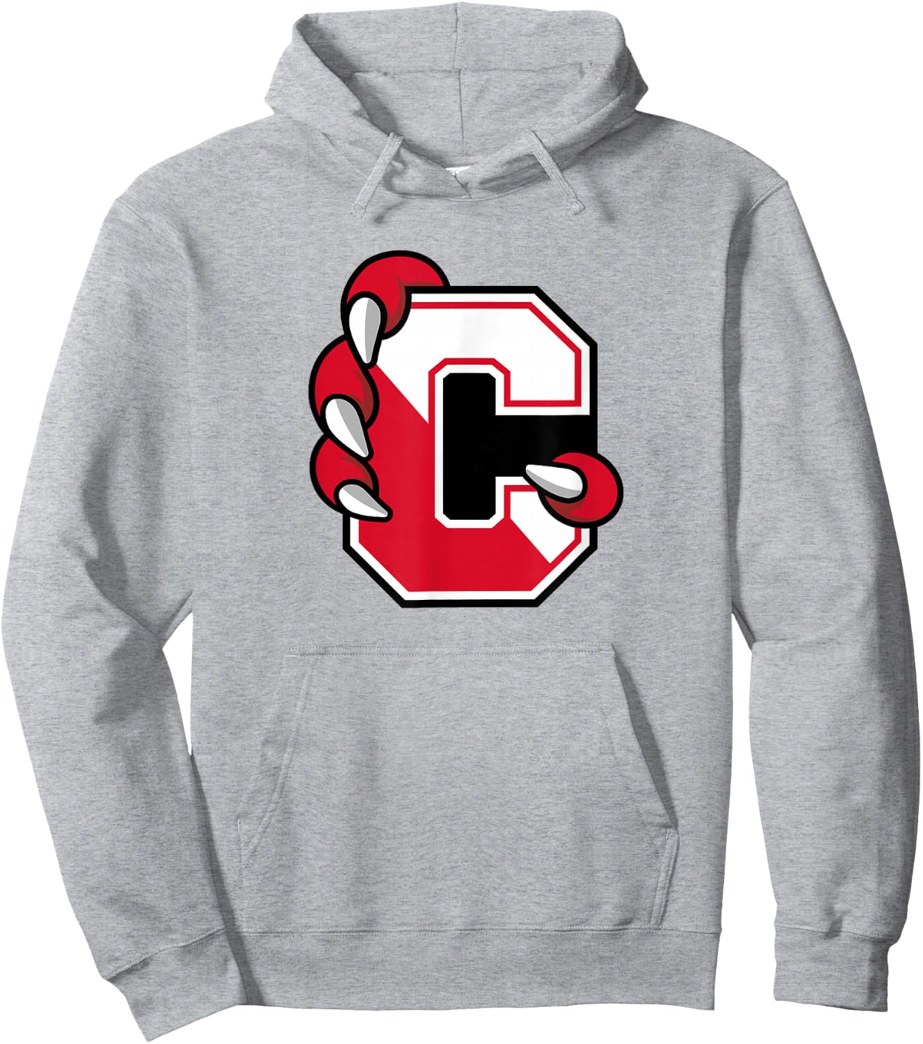 SUNY Cortland Red Dragons C Claw Logo Hoodie - Hoodie | Ash