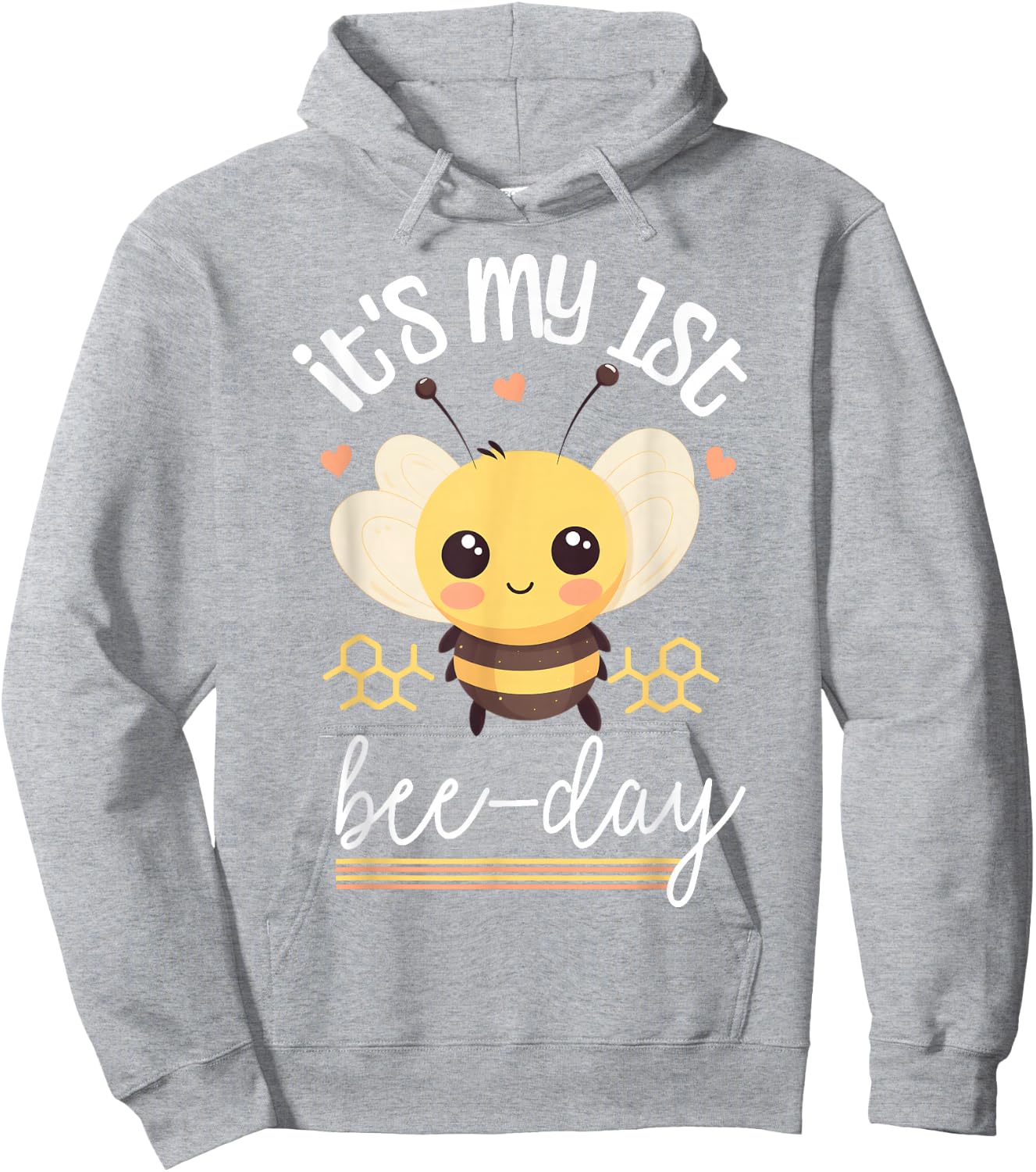 1. Geburtstag Biene, 1. Bienentag, erste Geburtstagsparty Mädchen Hoodie - Hoodie | Ash