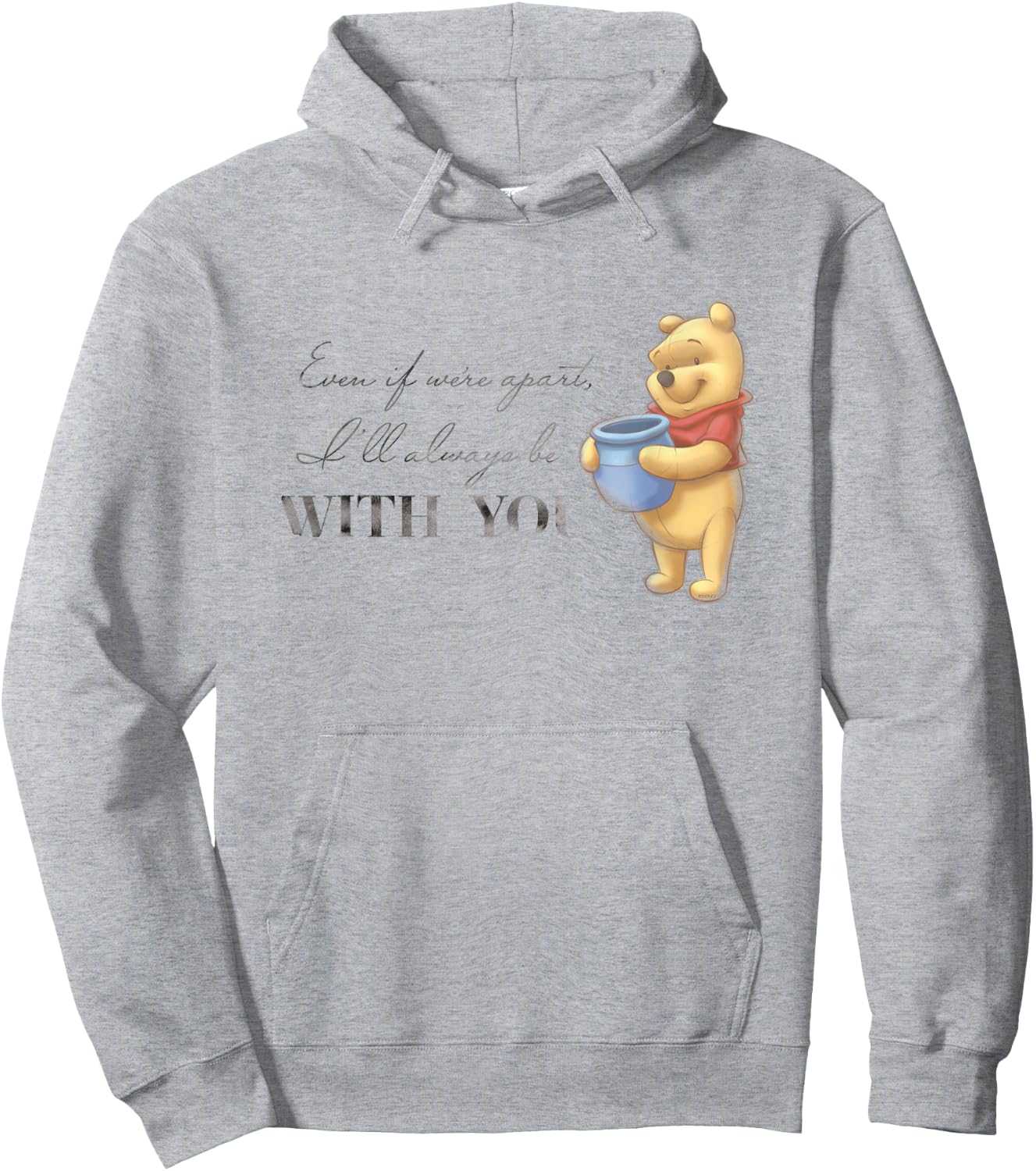 Disney 100 Anniversary Winnie the Pooh D100 Quote With You Hoodie - Hoodie | Ash