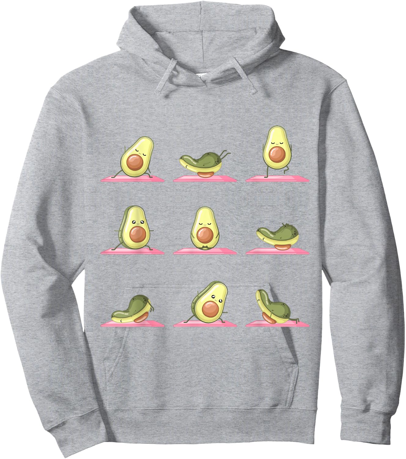 Avocado Yoga Pose Spruch Geschenk Gym Workout Niedlich Gym E Hoodie - Hoodie | Ash