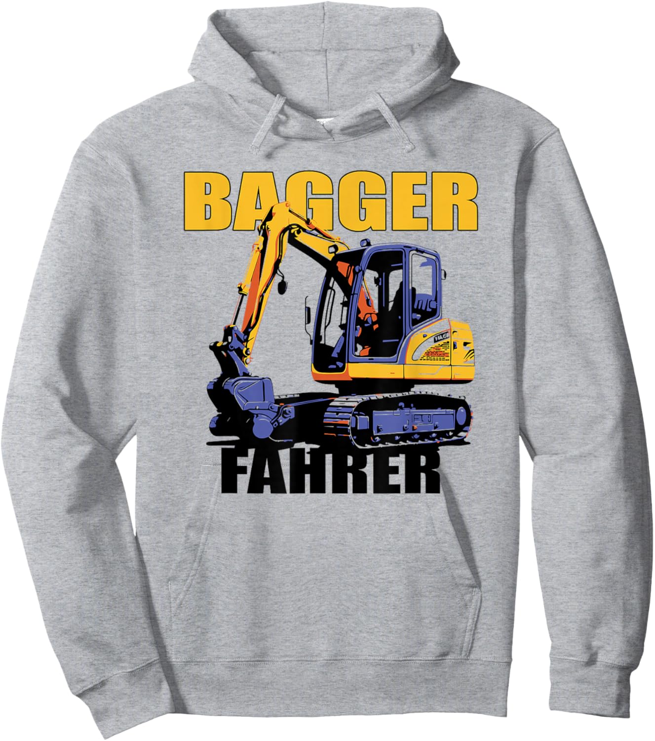 Digger Driver Costume Men's Construction Site , gray Hoodie - Hoodie | Ash