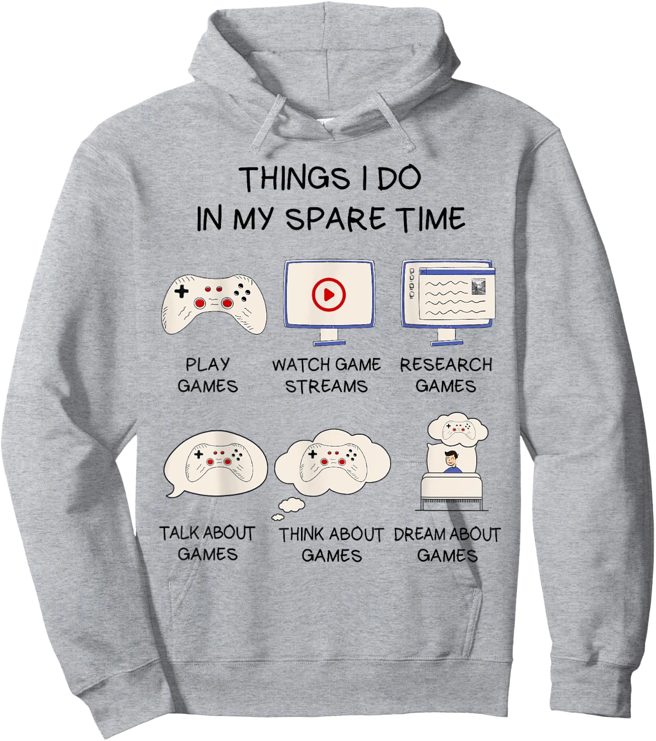 Funny Gaming Shirt For Teen Boys Men In My Spare Time Gamer Hoodie - Hoodie | Ash