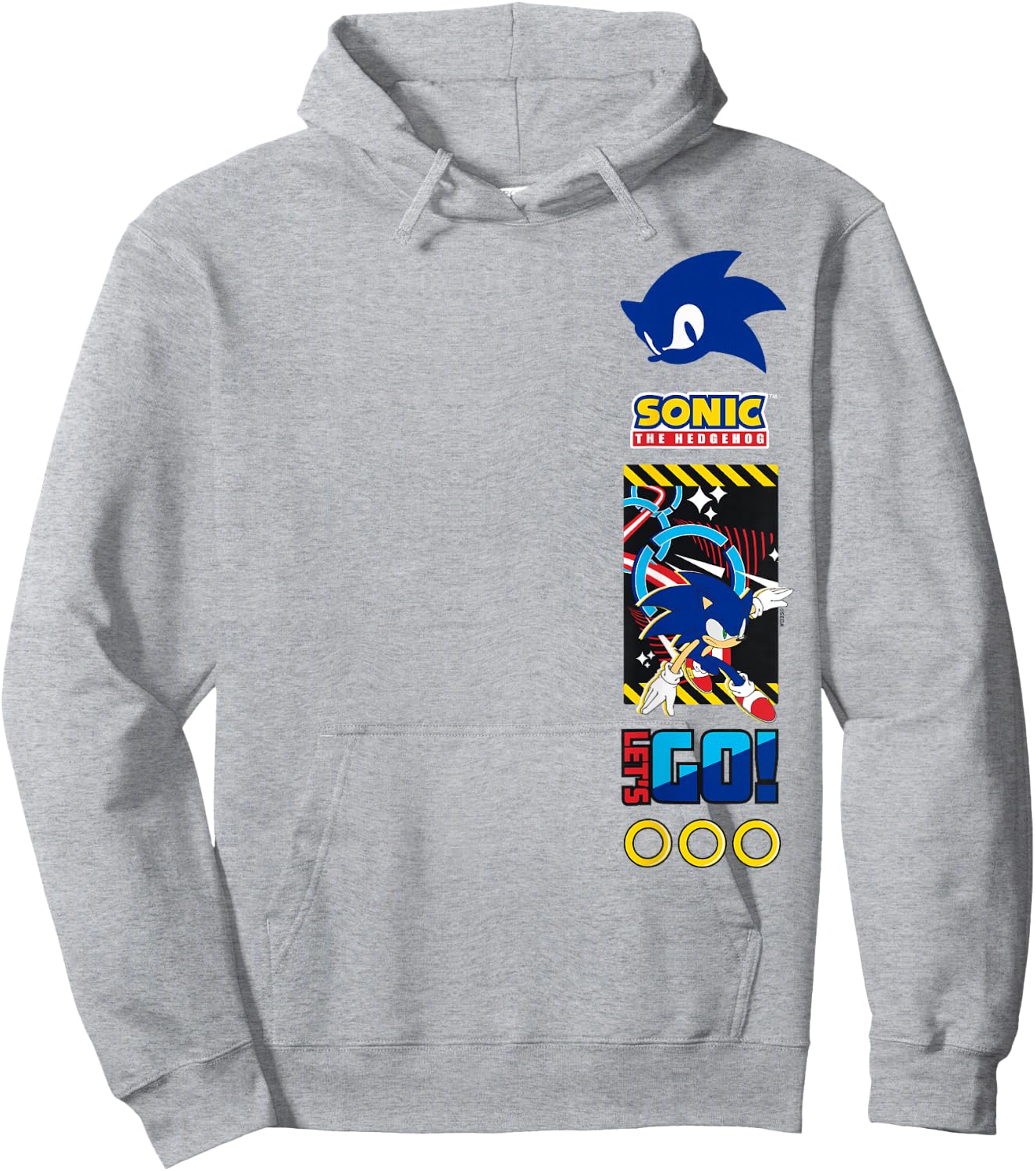 Sonic The Hedgehog Let's Go! Epic Run Heroic Panel Hoodie - Hoodie | Ash