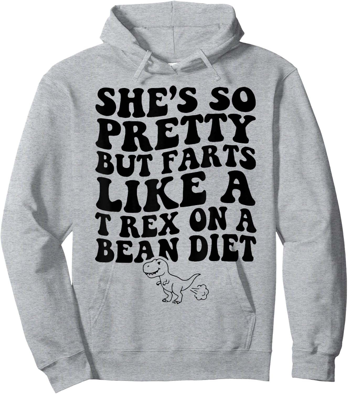 Funny She’s So Pretty But Farts Like A T-Rex On A Bean Diet Hoodie - Hoodie | Ash