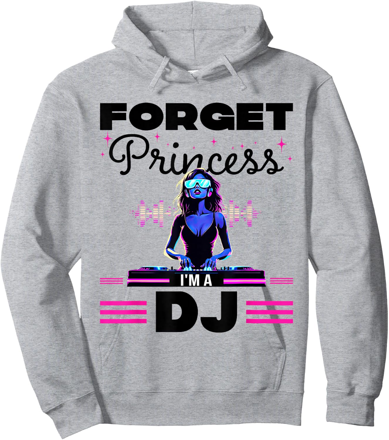 Oublie La Princesse Humour DJ Women's Rave , grey, S Hoodie - Hoodie | Ash