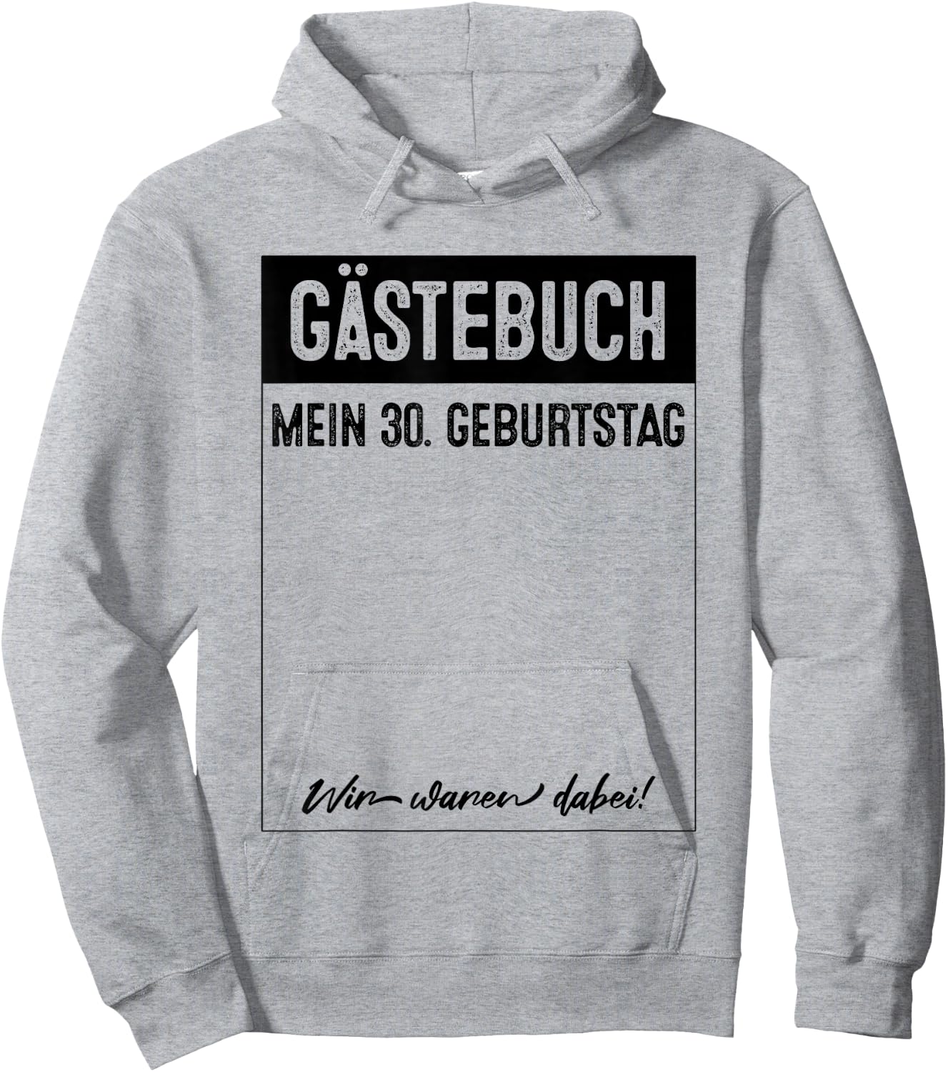 Party Gästebuch 30. Geburtstag Hoodie - Hoodie | Ash