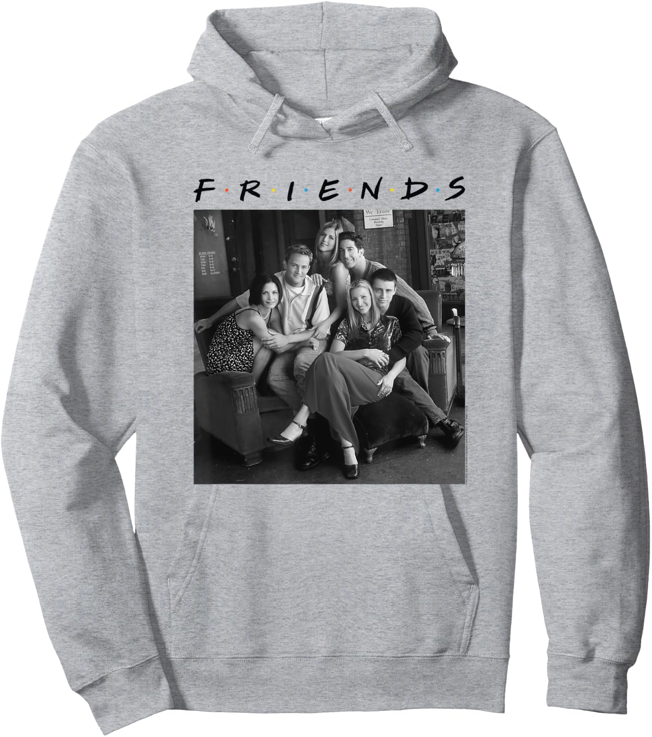 Friends Group Photo 6 BW , white, S Hoodie - Hoodie | Ash