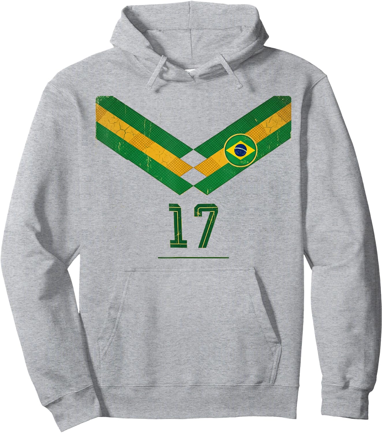 Brésil Cadeau Drapeau Brésil Fan Vintage Samba Brasil Hoodie - Hoodie | Ash