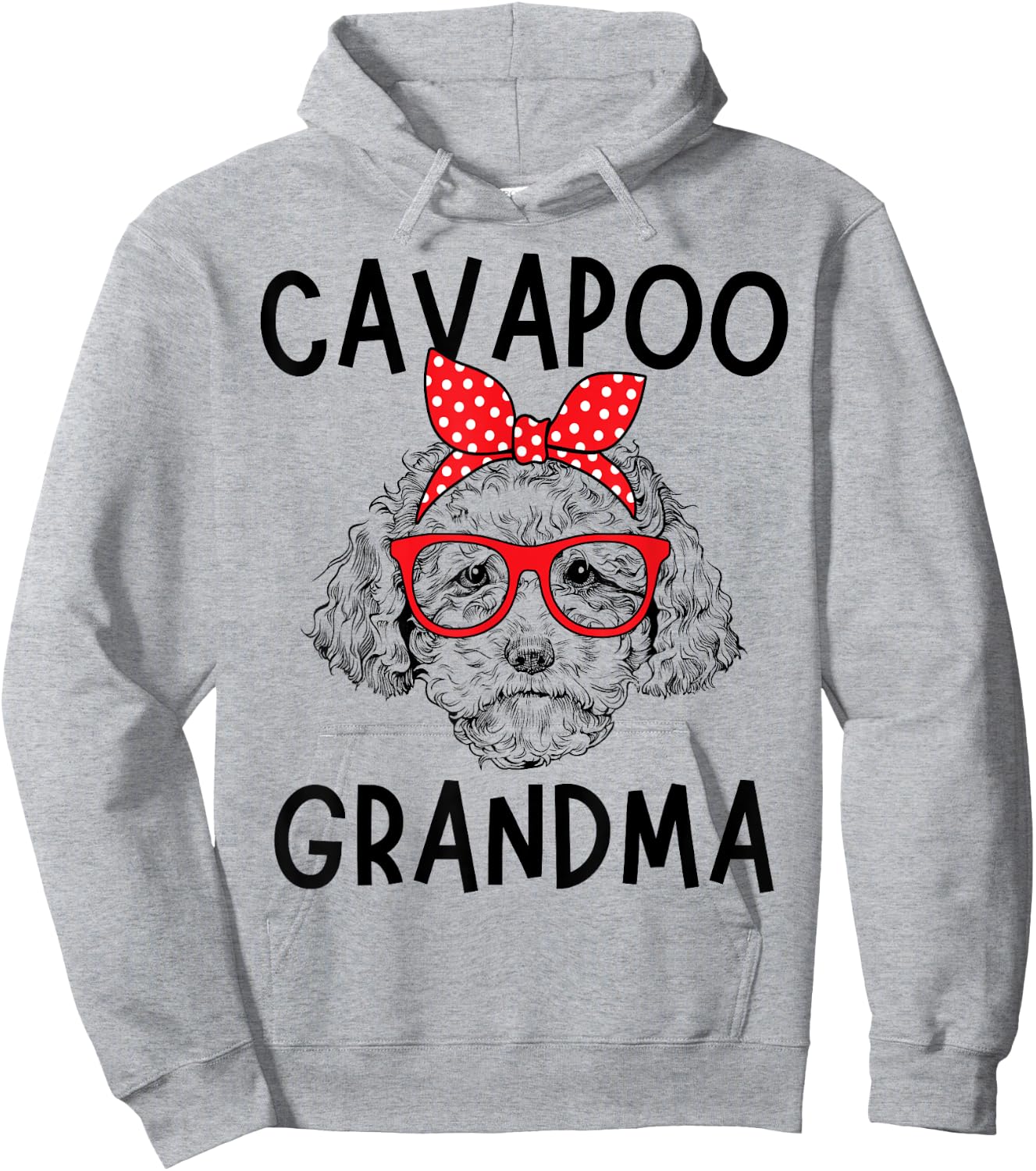 Cavapoo Grandma Cavadoodle Dog Nana Mother's Day Men Women Kids Hoodie - Hoodie | Ash