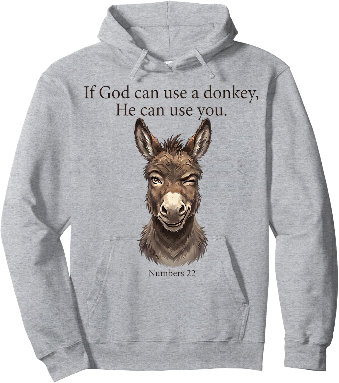 If God Can Use A Donkey He Can Use You Christian Bible Verse Hoodie - Hoodie | Ash