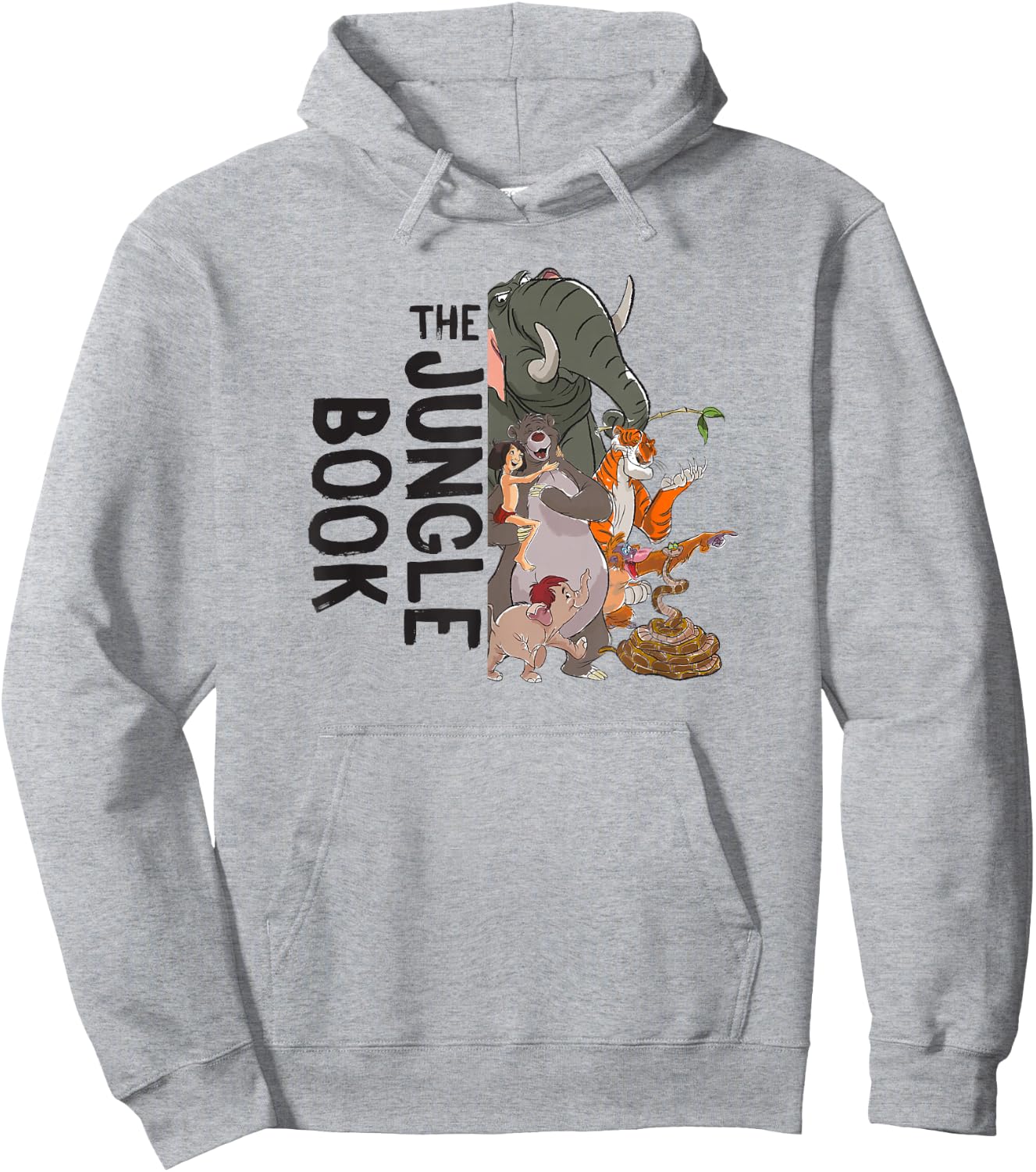 Disney The Jungle Book Split Image Group Poster Hoodie - Hoodie | Ash