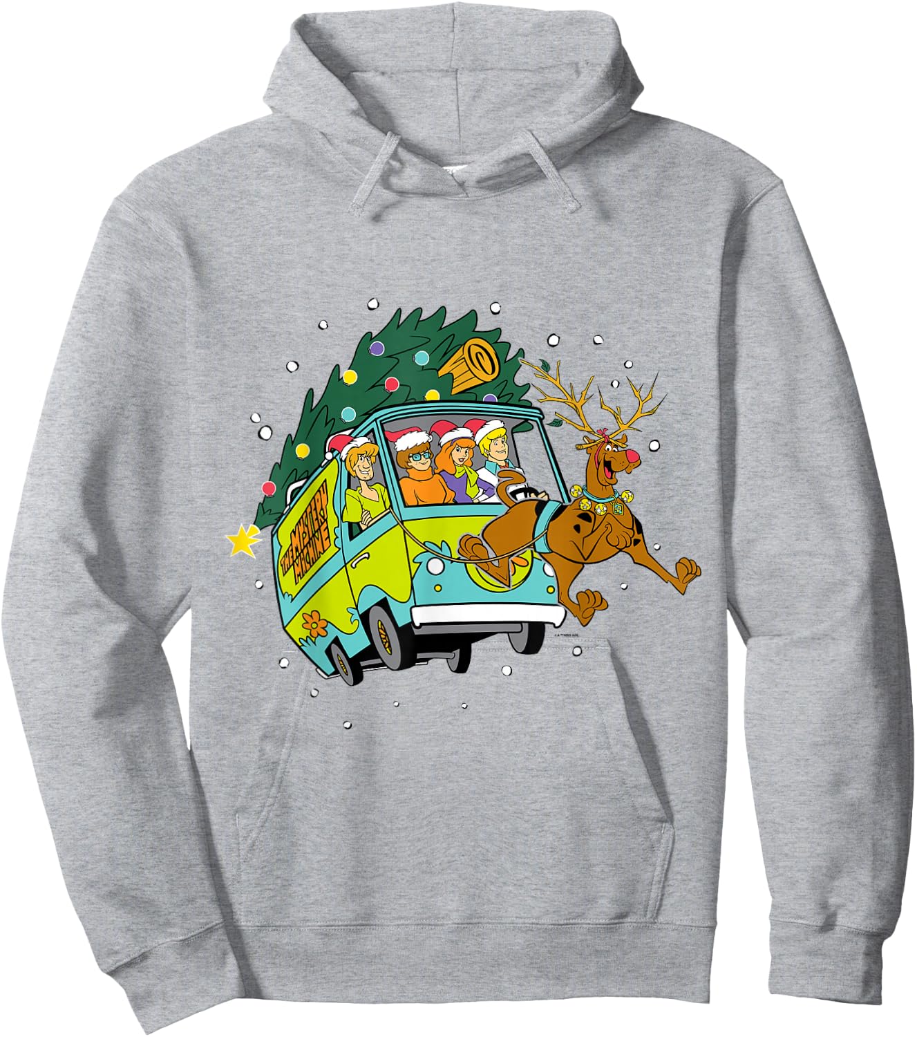 Christmas Scooby Doo Mystery Machine Reindeer Gang Hoodie - Hoodie | Ash