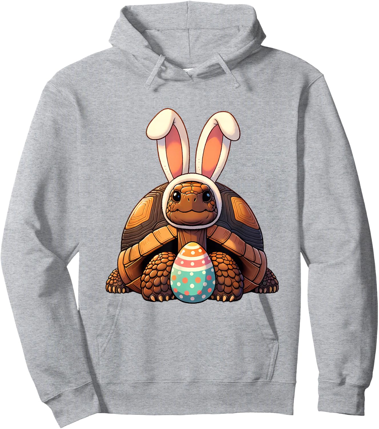 Happy Easter Tortoise Lovers Egg Eggs Bunny Rabbit Funny Hoodie - Hoodie | Ash