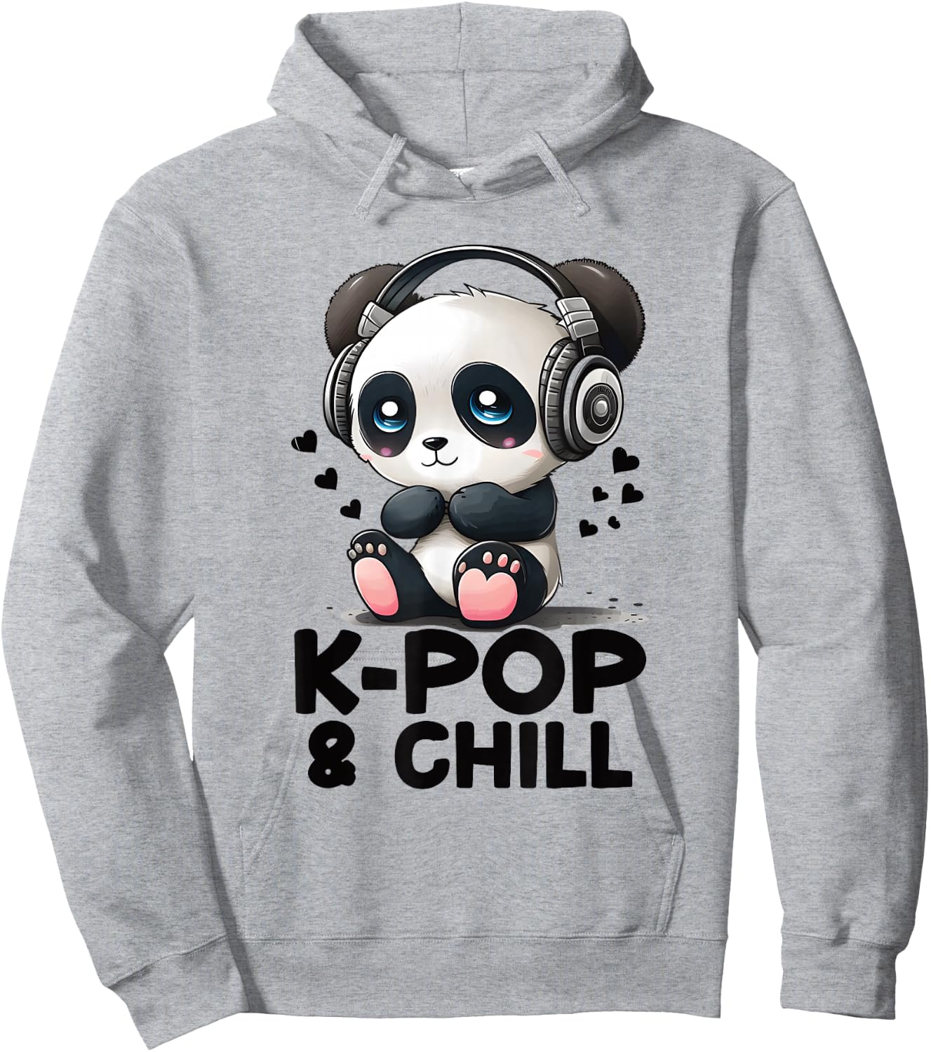 K pop & Chill Kpop Bias Panda Fanartikel K-pop Fanartikel Hoodie - Hoodie | Ash
