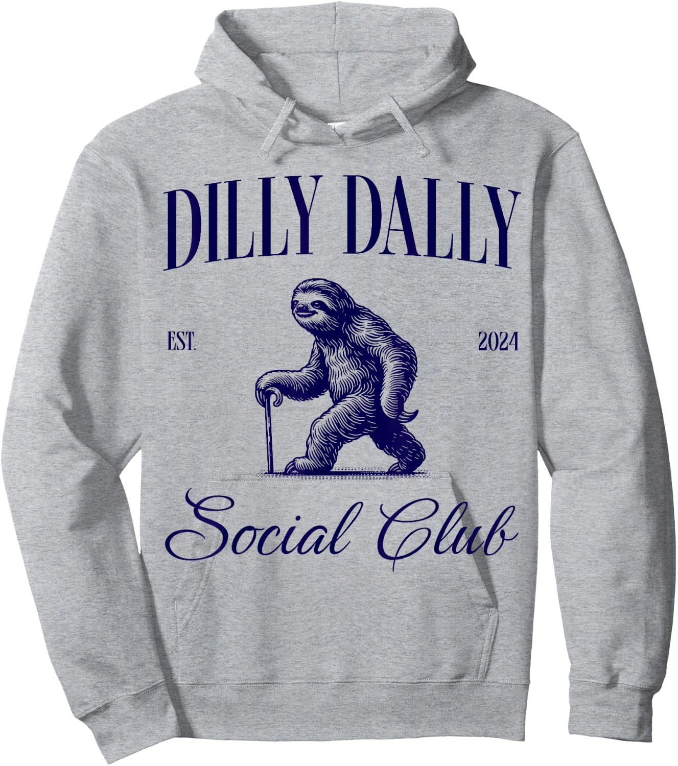 Dilly Dally Social Club Sloth Hoodie - Hoodie | Ash