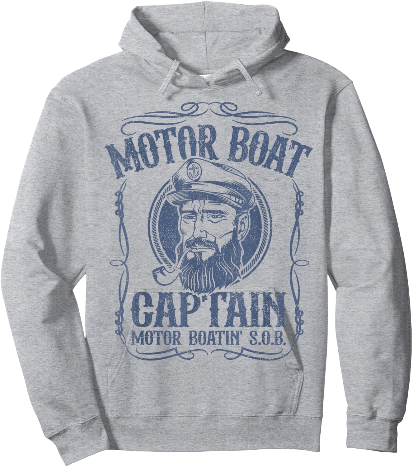 Motor Boat Captain Funny Pontoon Boating Motor Boatin Lake Hoodie - Hoodie | Ash
