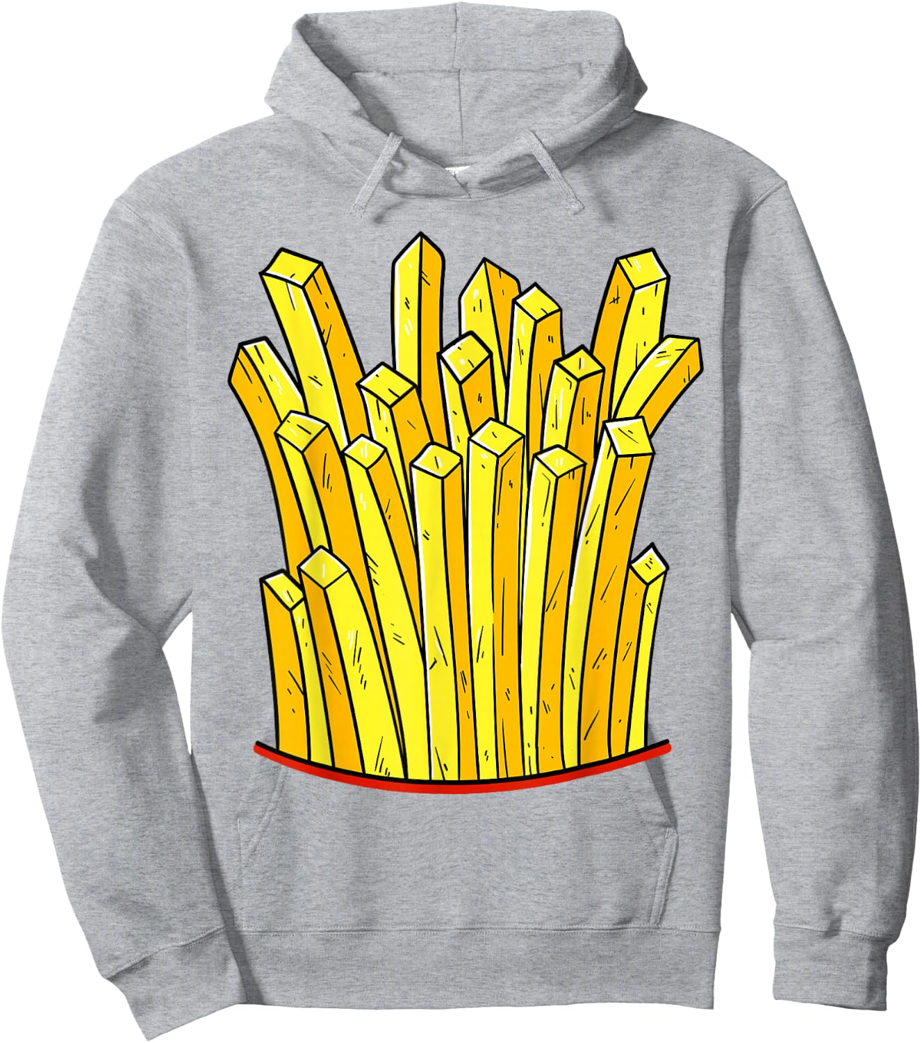 French Fries Costume Funny Fast Food French Fries , red Hoodie - Hoodie | Ash