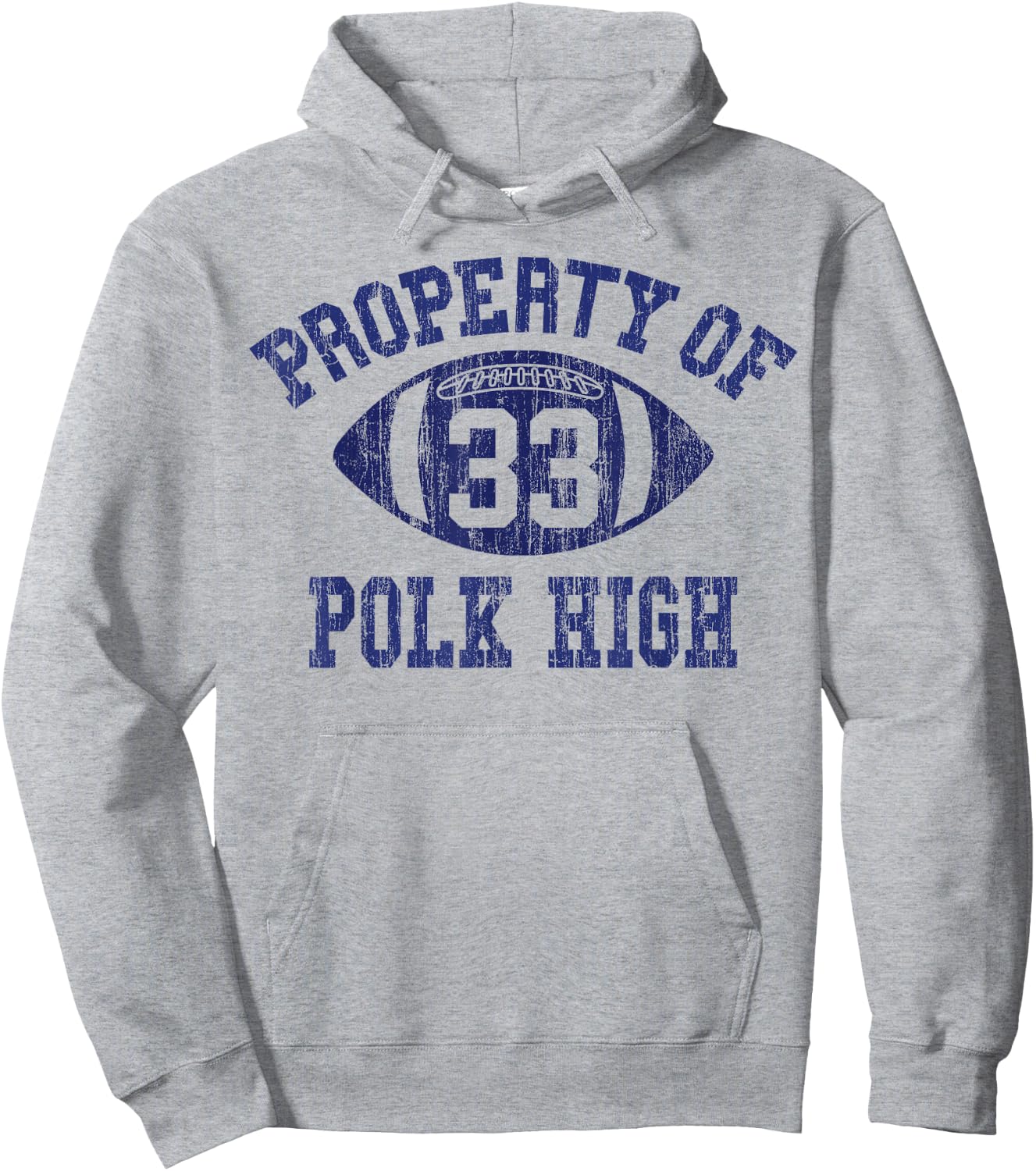 Property of Polk High Football 33 Aged Hoodie - Hoodie | Ash