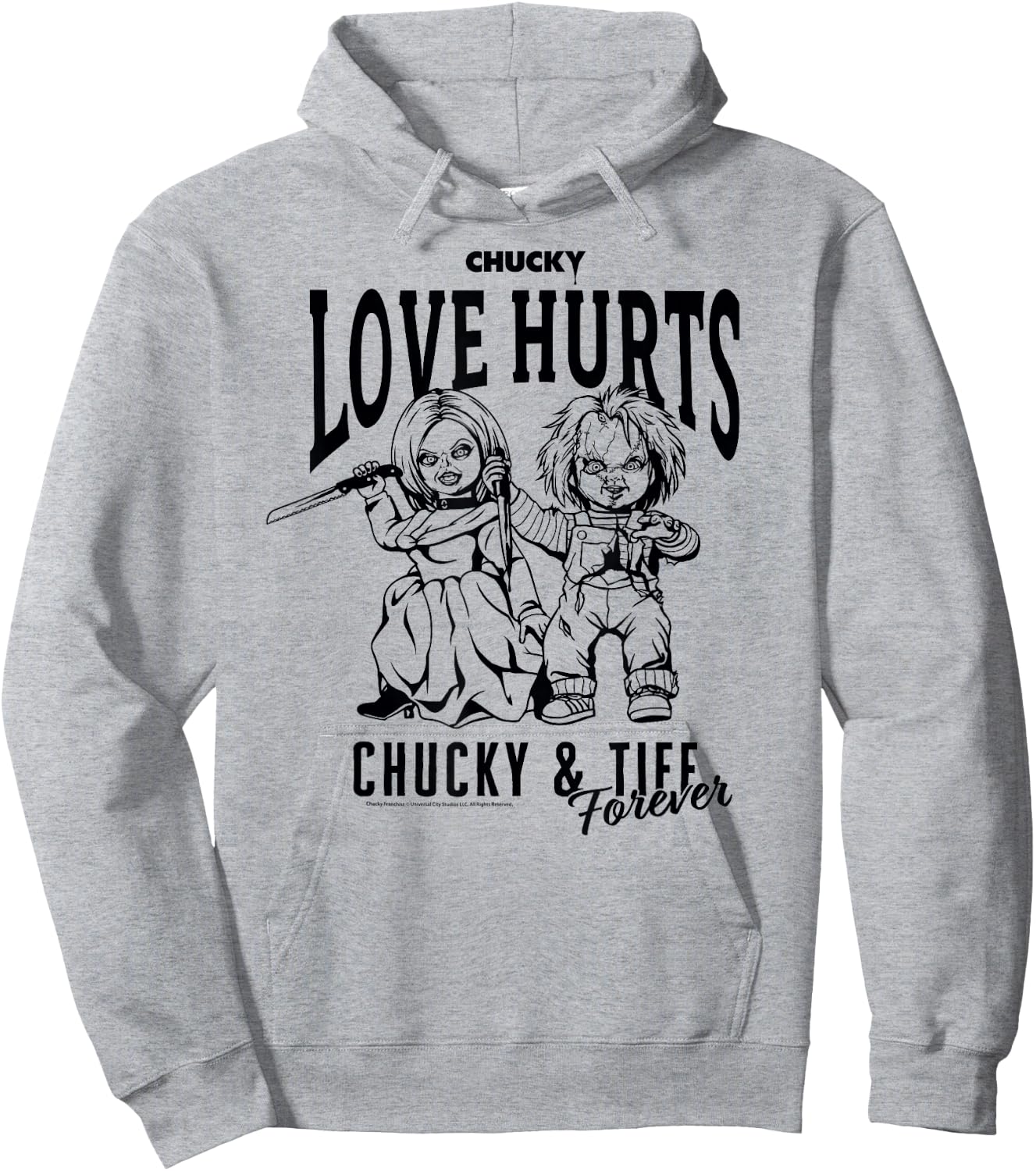 Chucky & Tiff Forever Love Hurts Hoodie - Hoodie | Ash