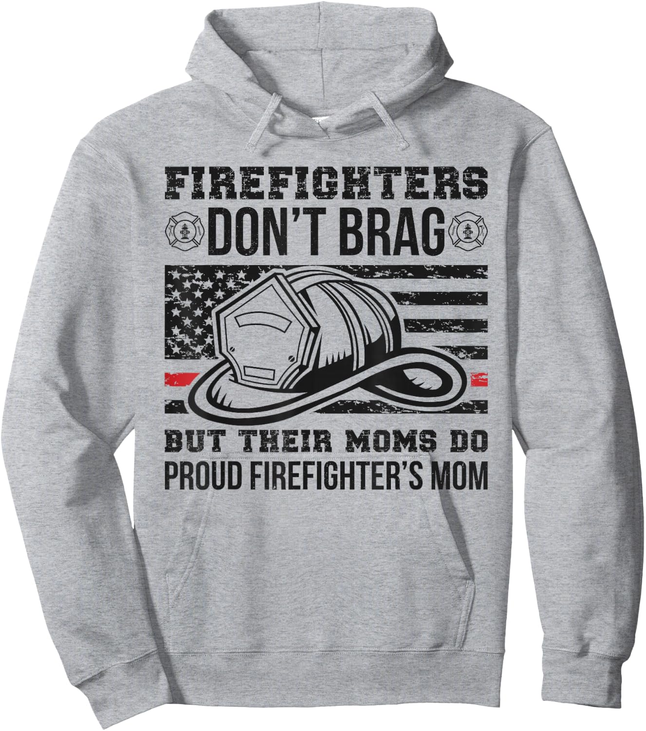 Funny Firefighter Mom Of A Fireman Mother Fire Mama Hoodie - Hoodie | Ash