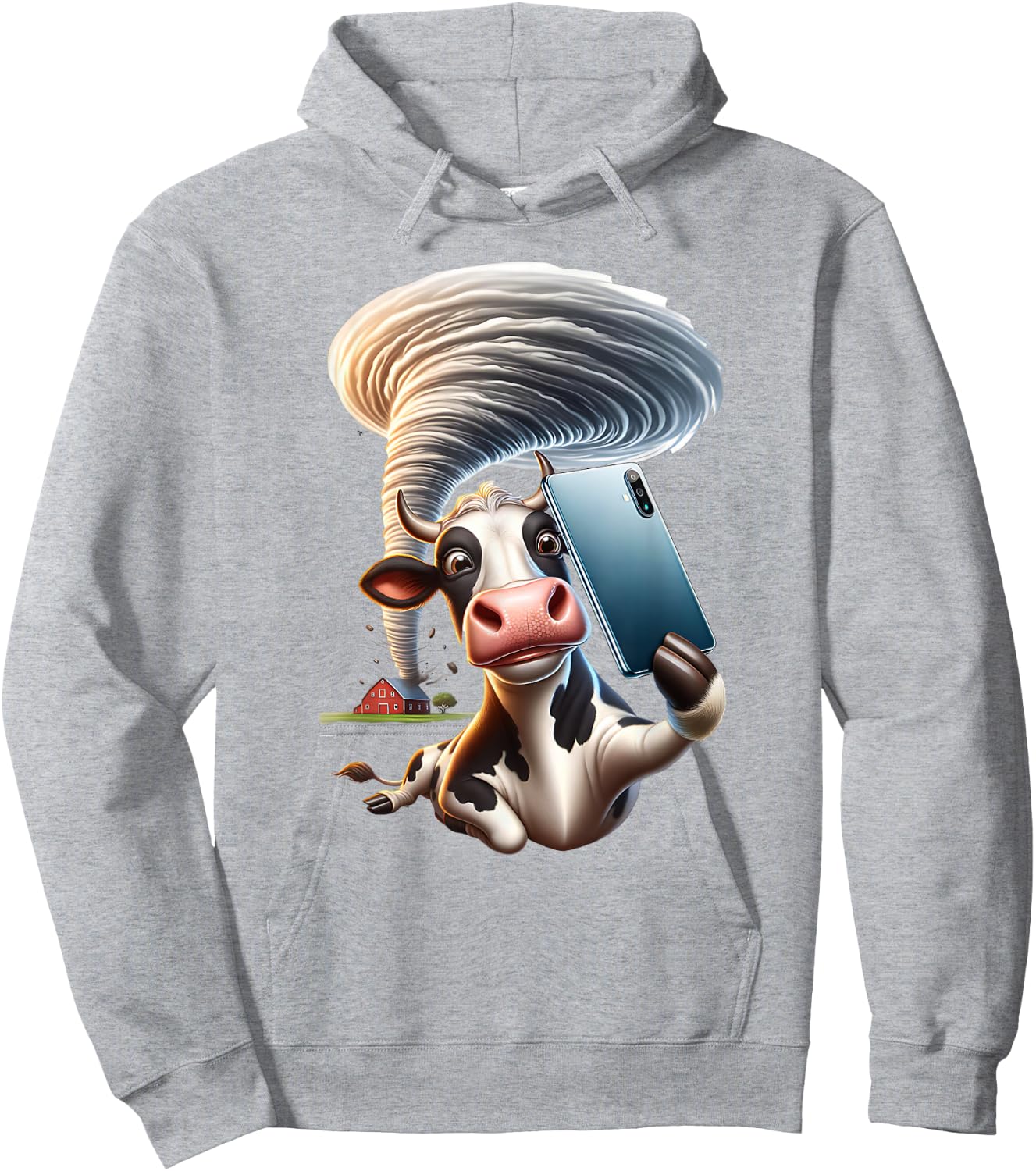 Funny Cow Tornado Meteorologist Weather Hoodie - Hoodie | Ash