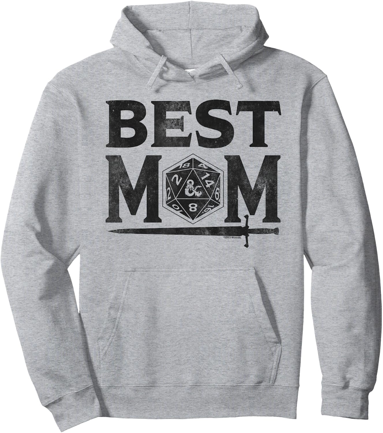 Dungeons & Dragons Mother's Day Best Mom D20 Light Hoodie - Hoodie | Ash