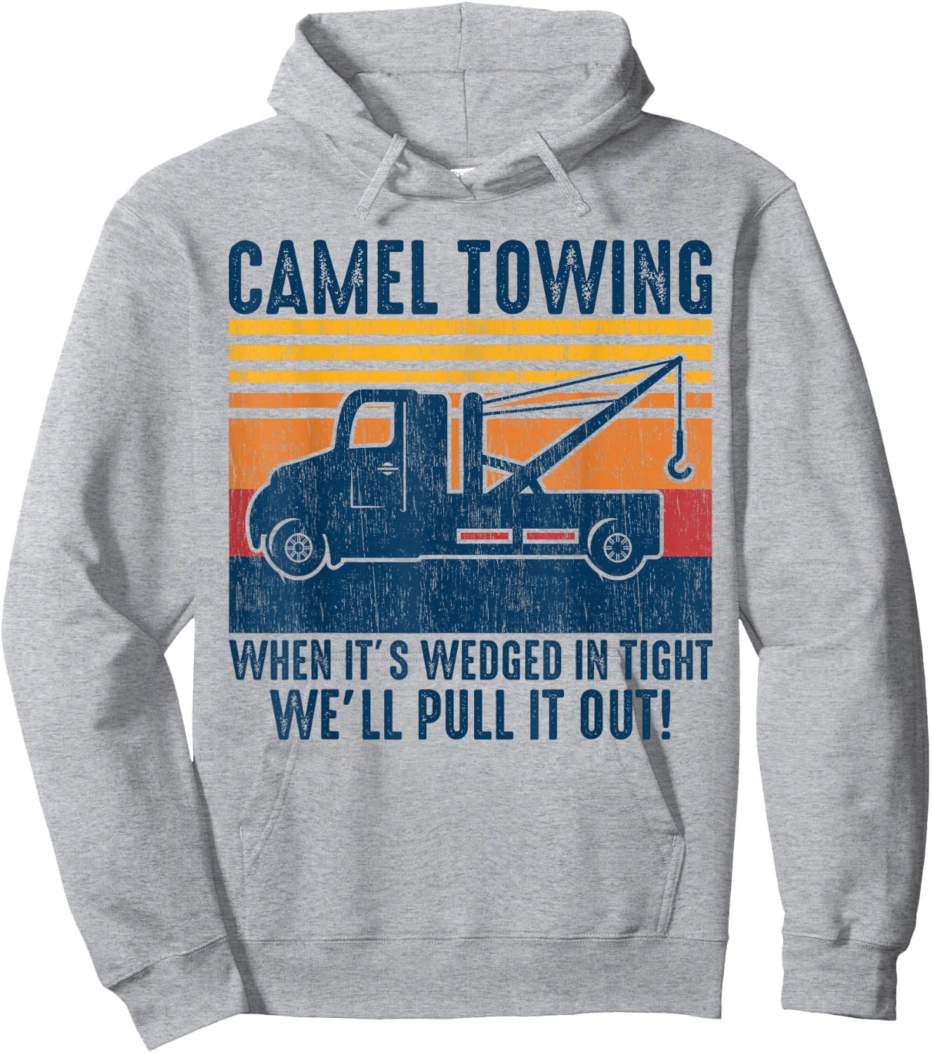 Vintage Camel Towing Funny Tow Truck Hoodie - Hoodie | Ash