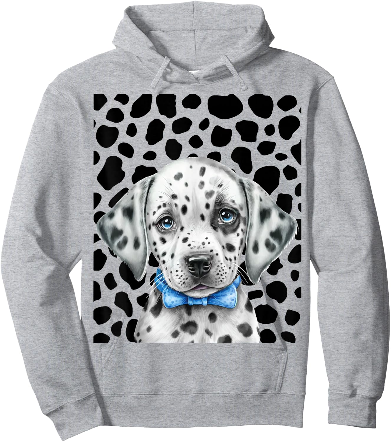 Spotted White With Black Polka Dots Diy Dalmatian Hoodie - Hoodie | Ash