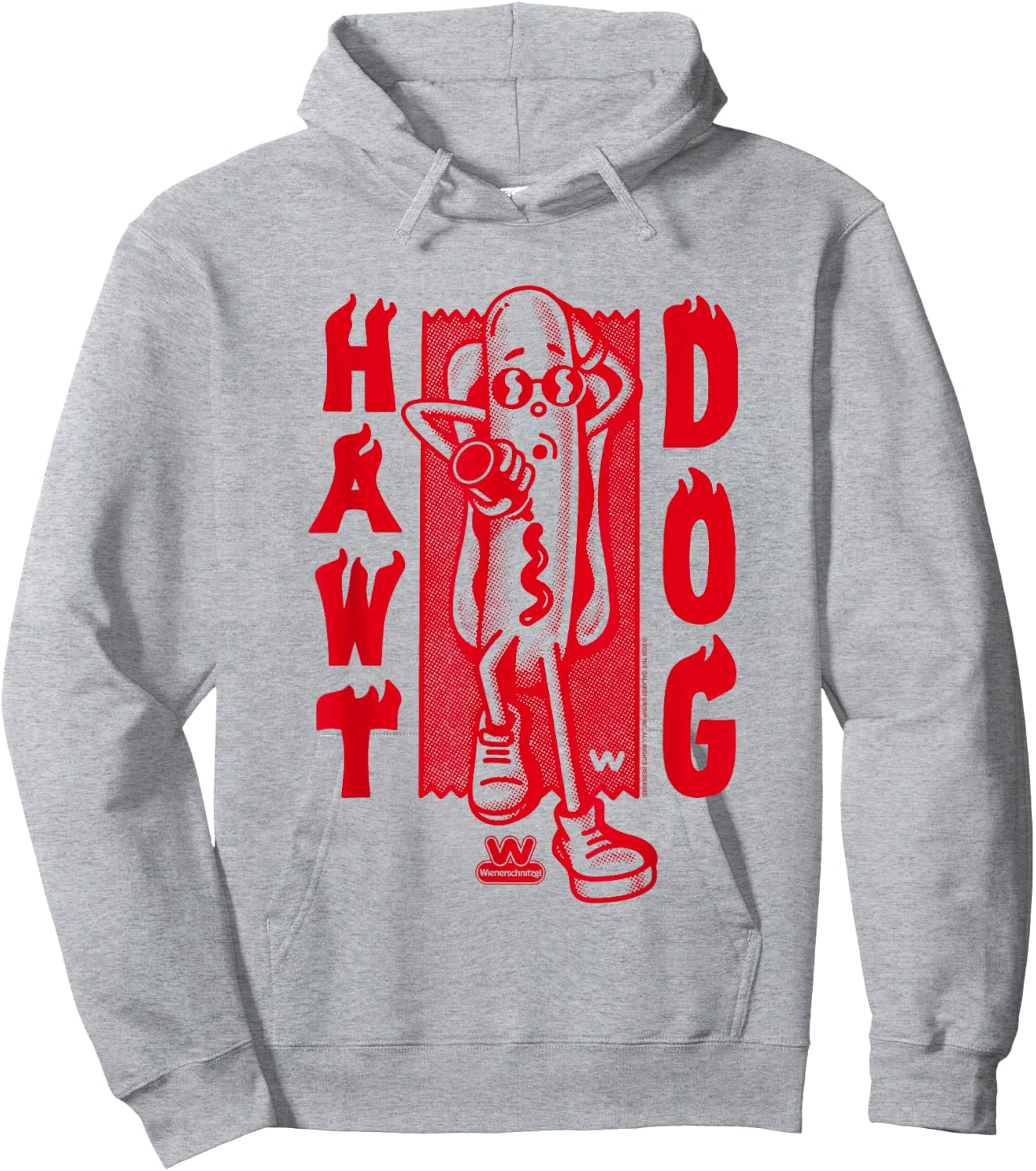 Wienerschnitzel Hawt Dog TDO Sunbathing With Ketchup Vintage Hoodie - Hoodie | Ash