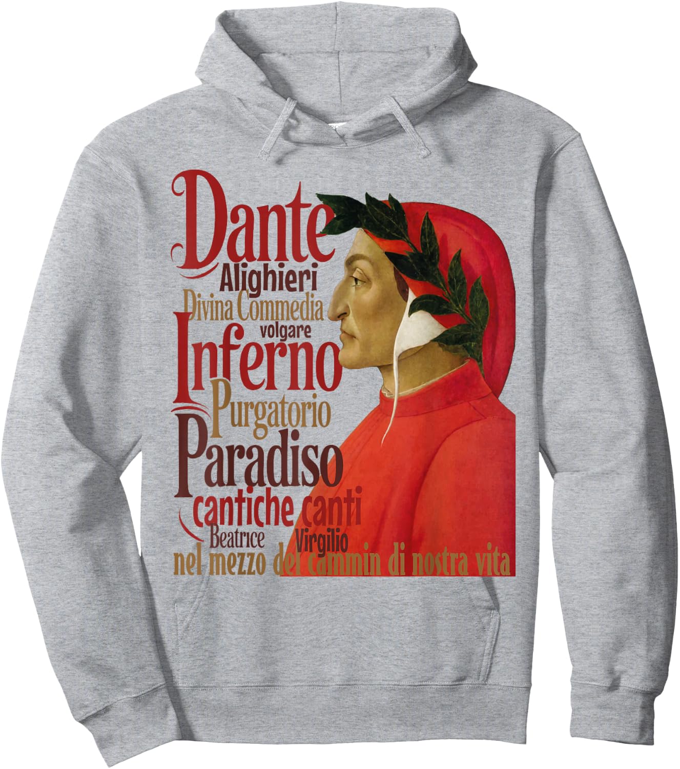 Dante Alighieri de Sandro Botticelli la Divine Comédie Hoodie - Hoodie | Ash