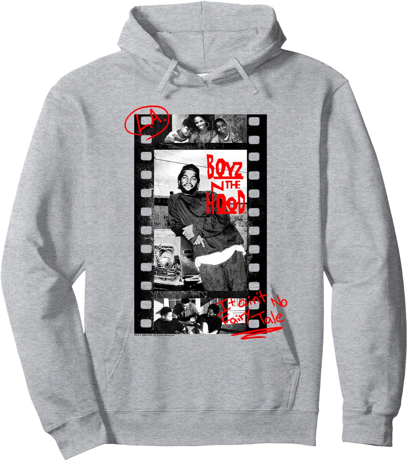 Boyz n The Hood Vintage Marked Up Film Strip 90's Movie Hoodie - Hoodie | Ash