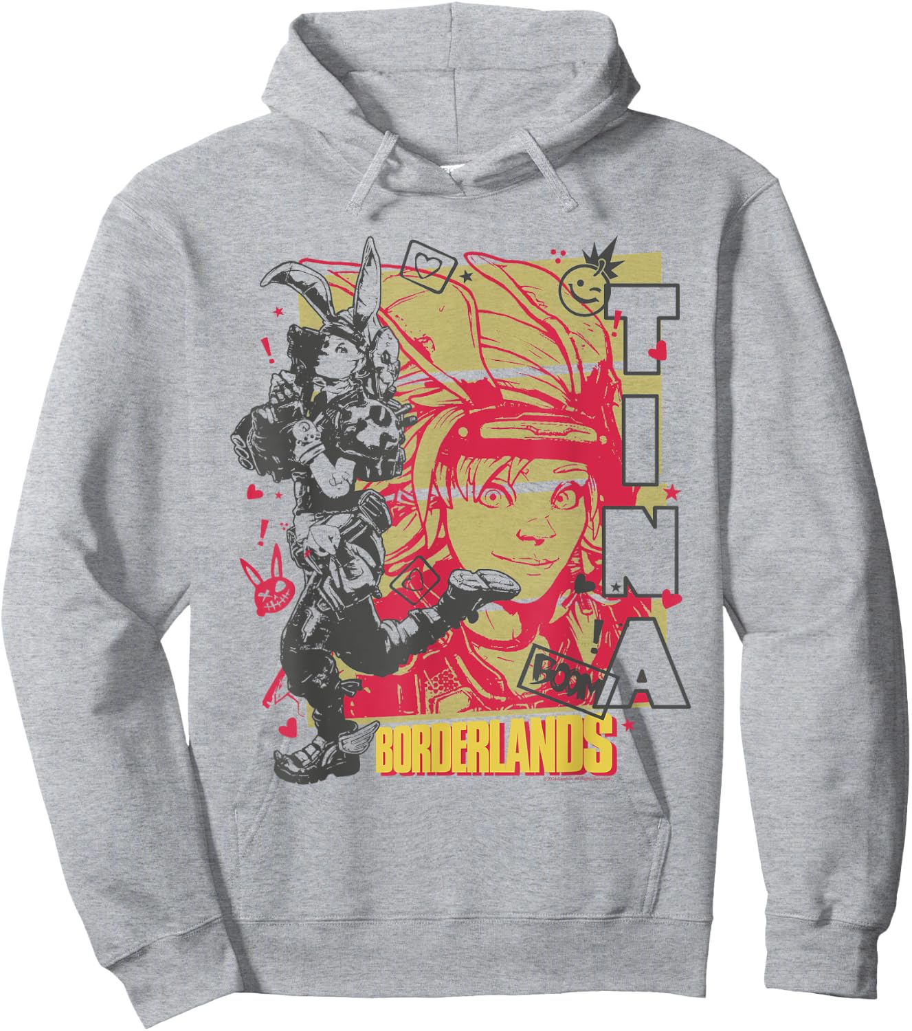 Ripple Junction x Borderlands Tiny Tina Boom Collage Gaming Hoodie - Hoodie | Ash
