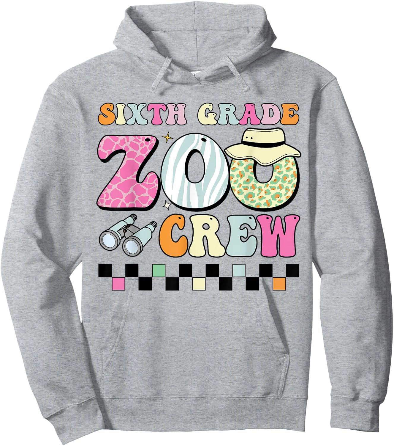 Field Zoo Trip Shirt For Teacher, Sixth Grade Crew Hoodie - Hoodie | Ash