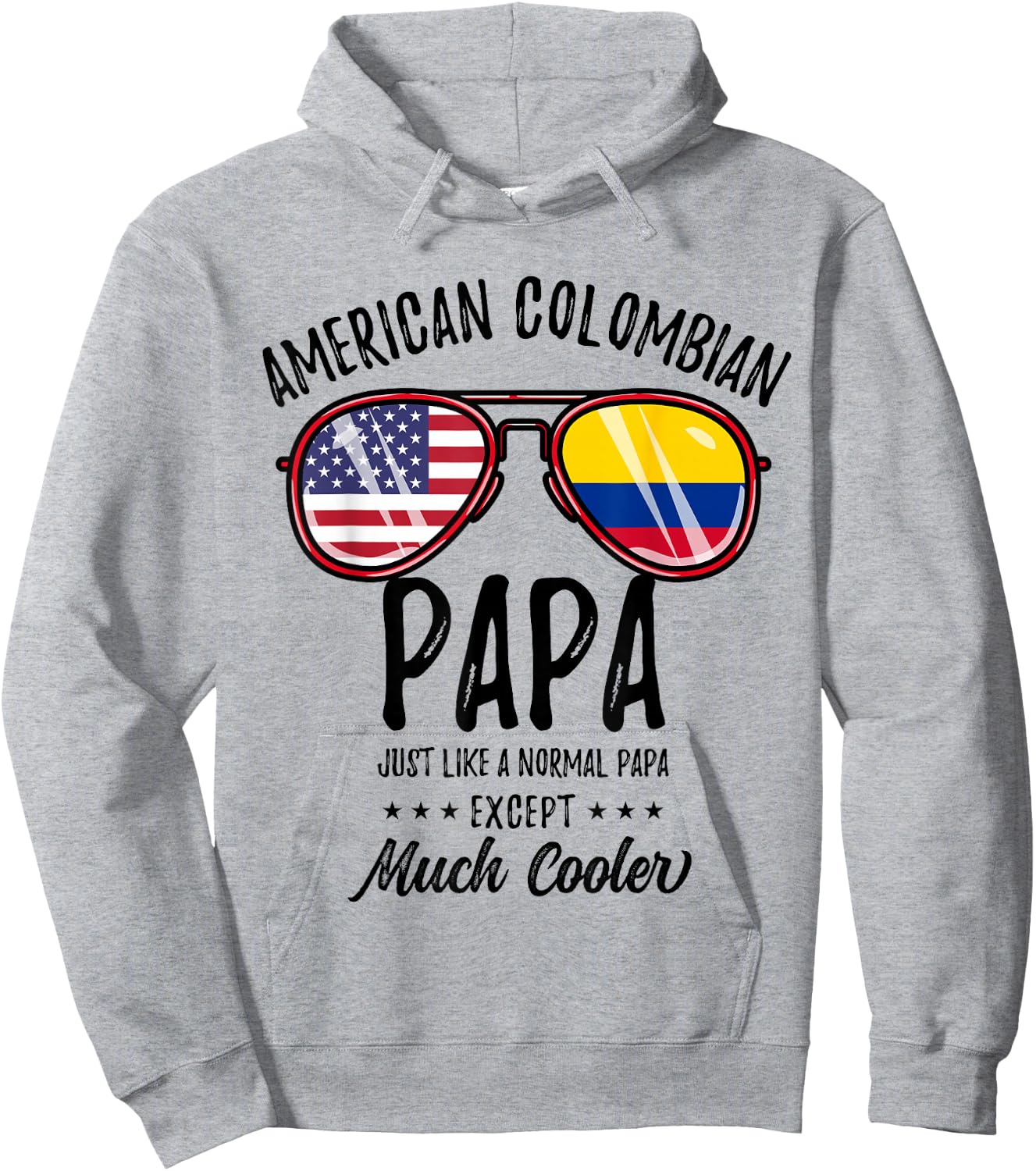 American Colombian Papa Colombian Fathers Day Hoodie - Hoodie | Ash
